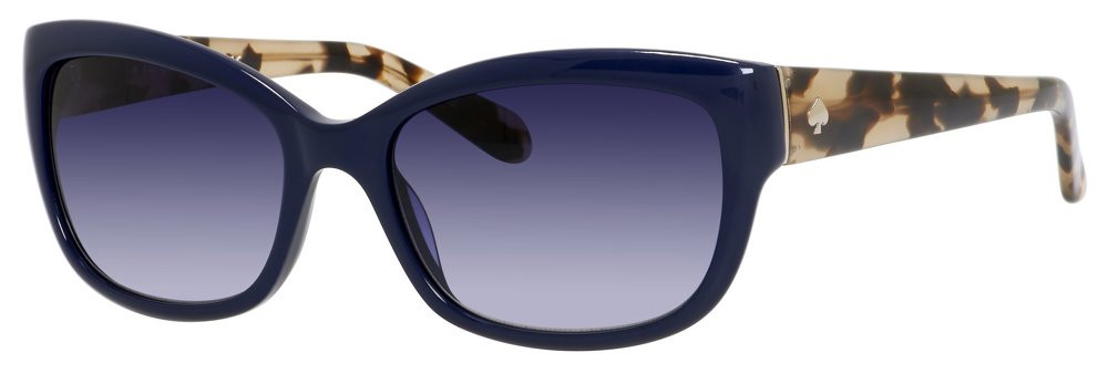 Kate Spade Blue Tortoiseshell Cat Eye Sunglasses Gold Arms Kate Spade KS Claretta/P/S Plastic Womens Rectangle  main image 2
