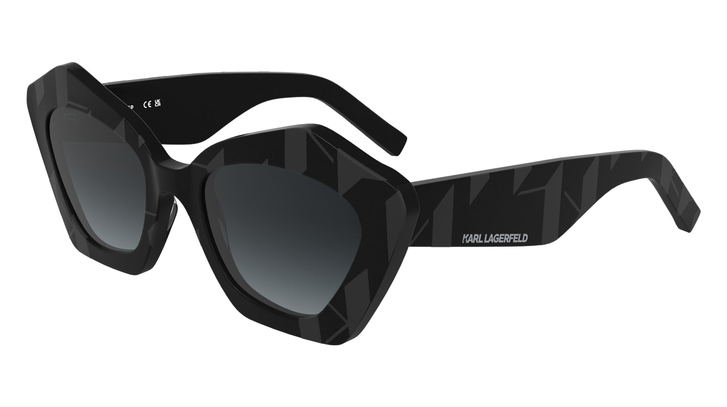 Karl Lagerfeld Black Sunglasses Karl Lagerfeld Modified Rectangle Sunglasses KL6102S 001  main image 2