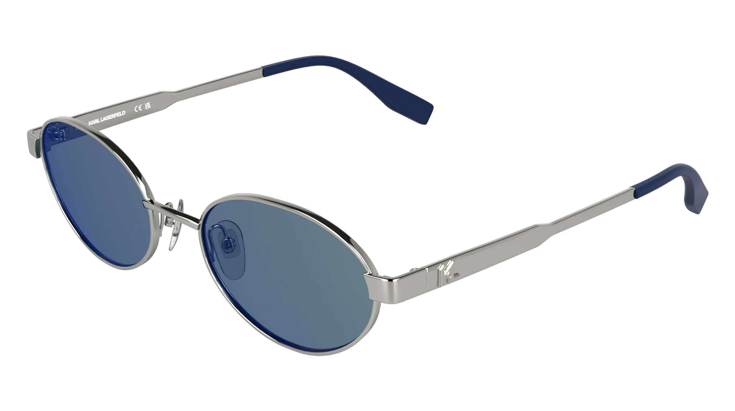 Karl Lagerfeld Matte Navy Frame Sunglasses with Gold Mirrored Lens Karl Lagerfeld KL350S Sunglasses | Select Eyewear main image 4