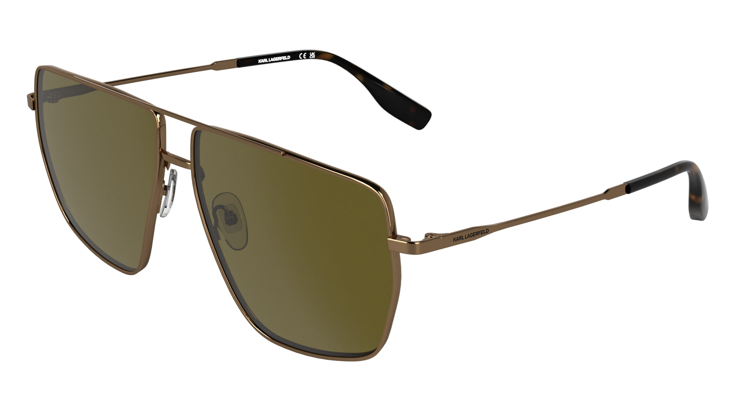 Karl Lagerfeld KL 293 Aviator style gold frames, purple Gradient lens. Gorgeous KL6213 Eyeglasses - Karl Lagerfeld Authorized Retailer  main image 4