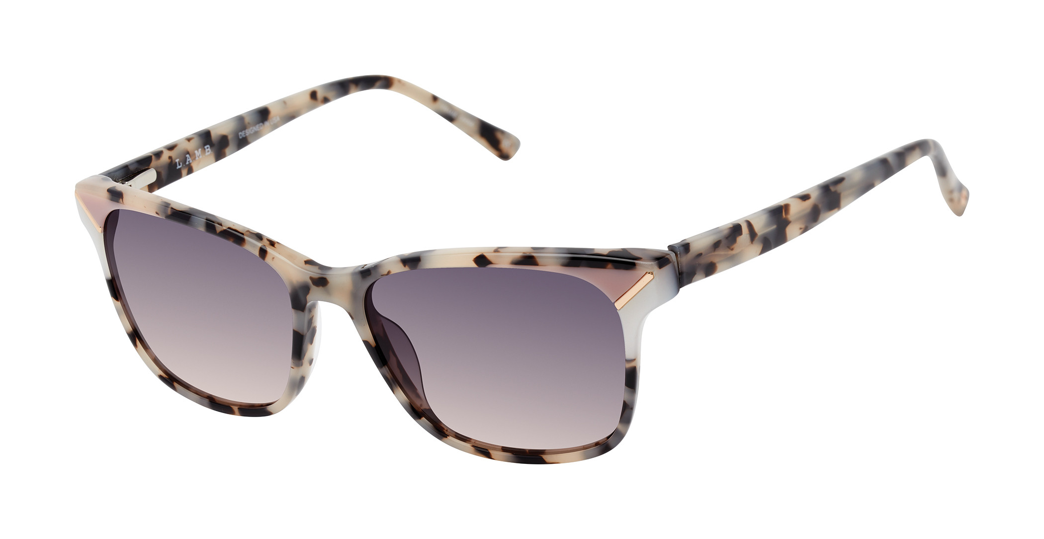 Gwen Stefani L.A.M.B. LA514 Ivory Tortoise Frame/Brown Gradient Lens Sunglasses LA533 Sunglasses - L.A.M.B. by Gwen Stefani Authorized  main image 2