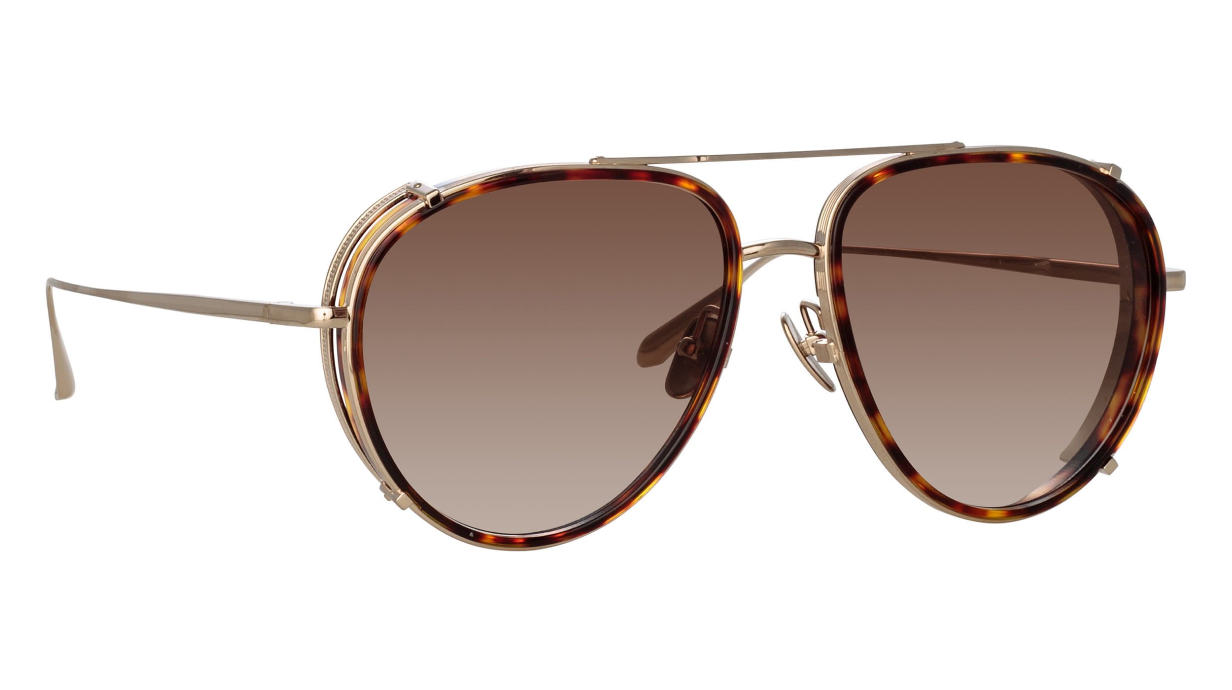 | Linda Farrow | Snake Shell color Grad Lens Sunglasses Alessandra C1 Sunglasses by LINDA FARROW main image 4