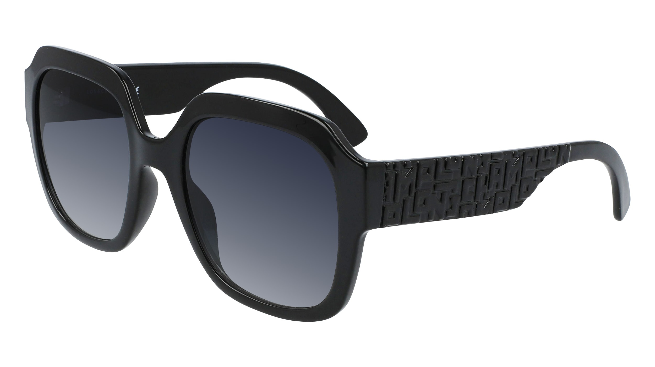 Longchamp LO690S Black Oversized Square Sunglasses Made in Italy with Case LO690S Sunglasses - Longchamp Authorized Retailer  main image 4