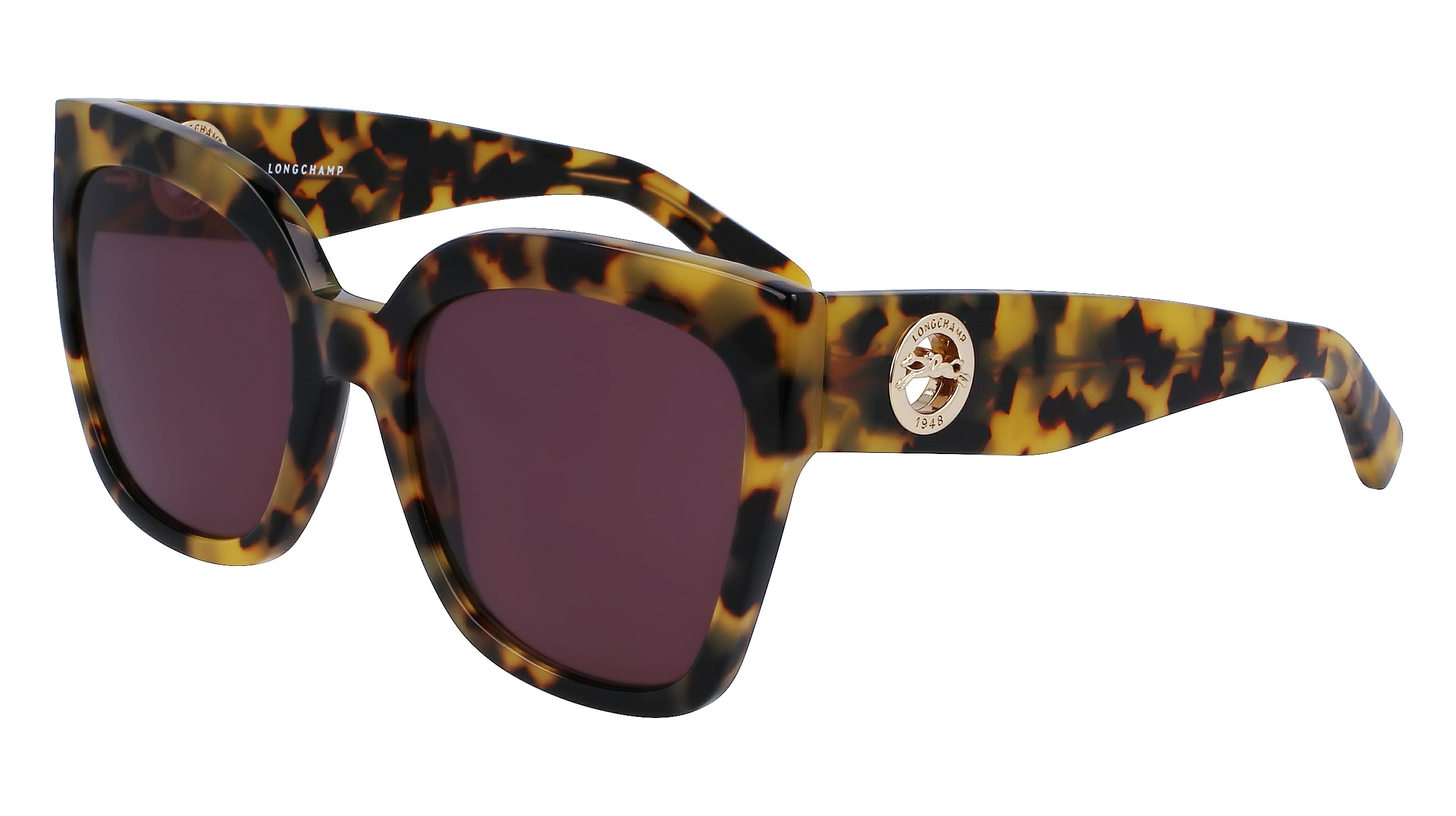 Longchamp Tortoiseshell Frame Sunglasses with Purple Lenses LONGCHAMP 2704 – Eyemart Express main image 3