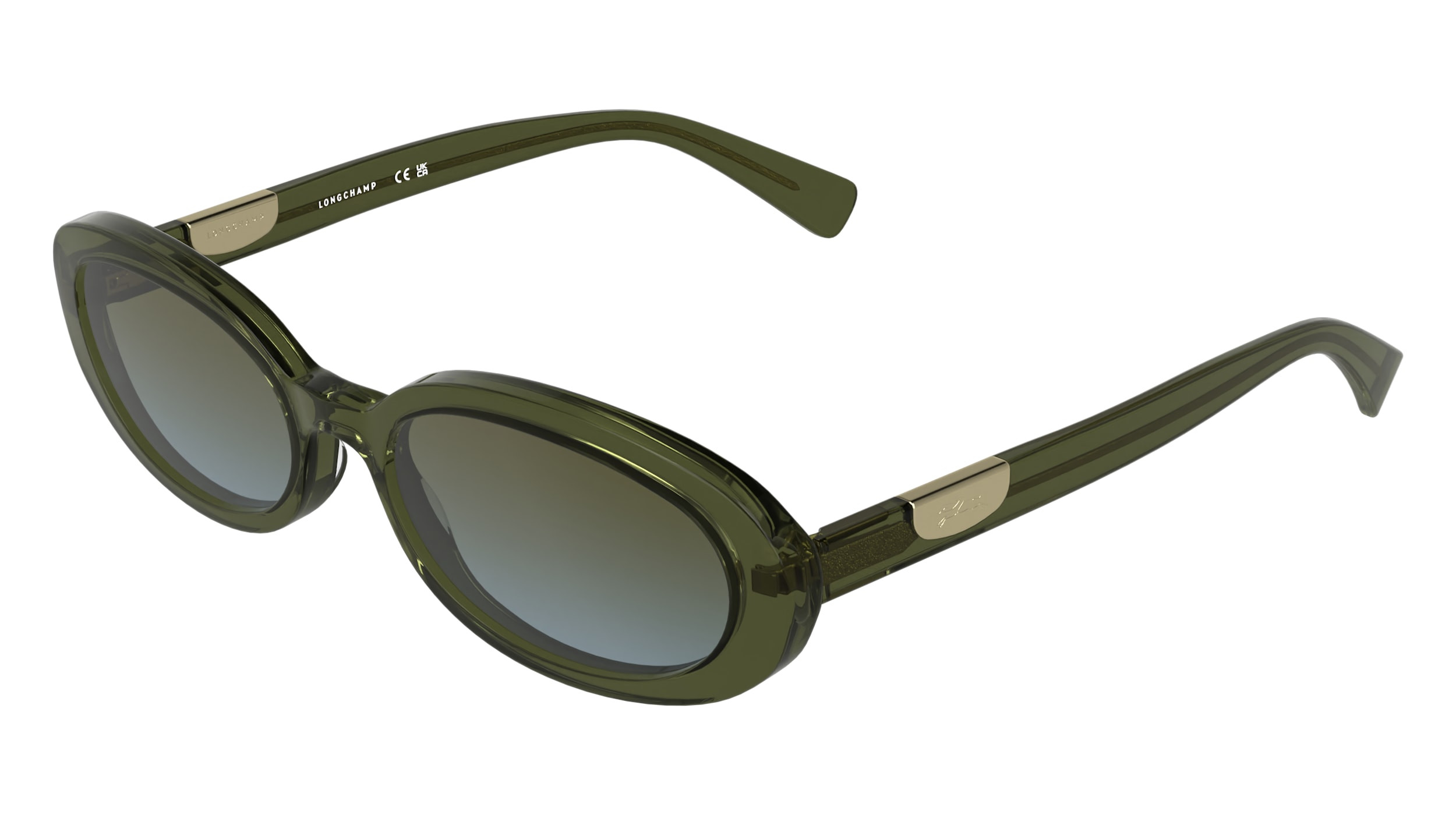 Longchamp Tortoiseshell Sunglasses with Green Lenses, Case + Cloth LO735S 55-18 Opticontacts.com -- Longchamp LO731S main image 3