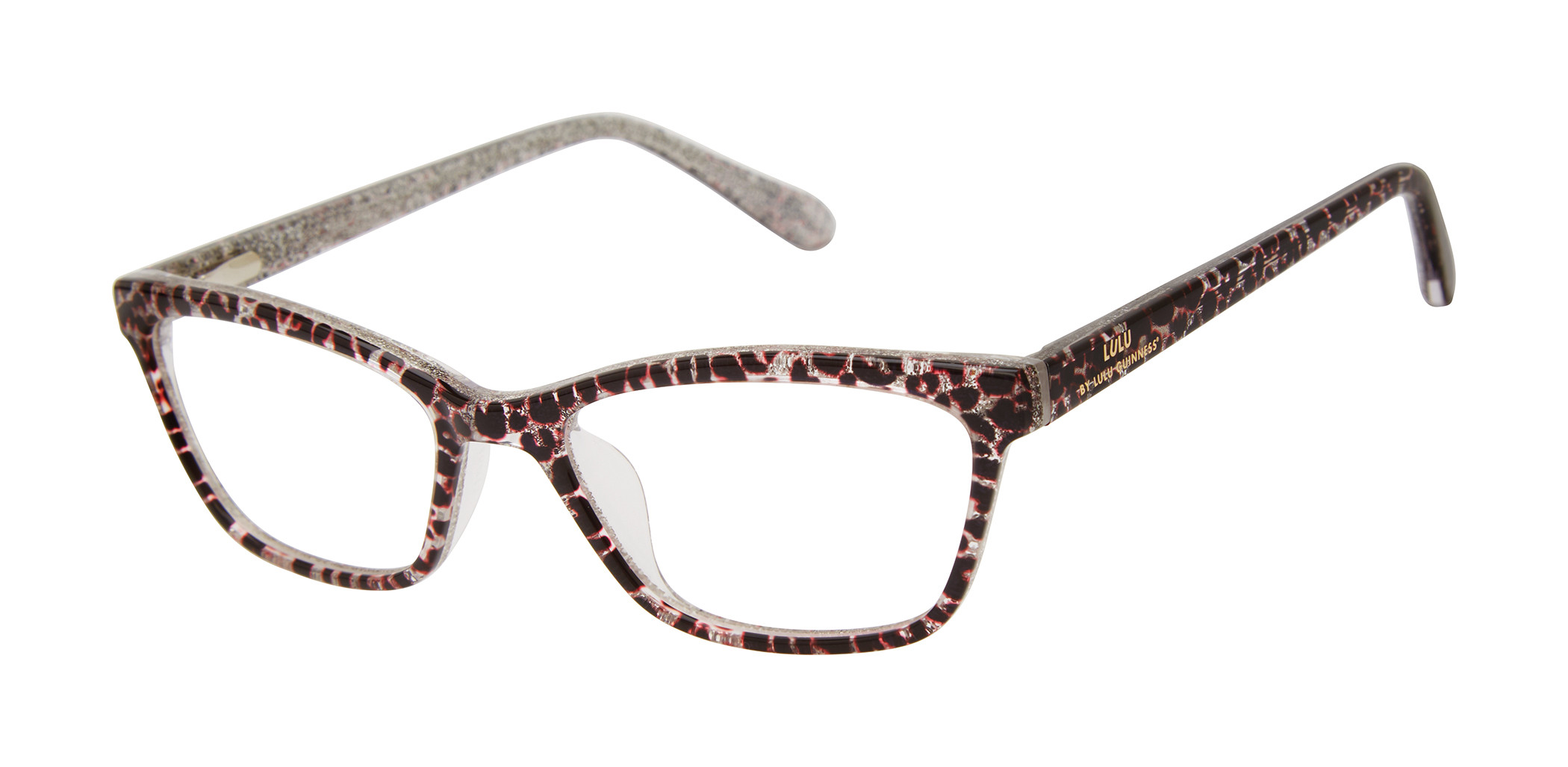 Lulu Guinness Tortoise Cat Eye Eyeglass Frames Pink Temples 53-15-145 Lulu Guinness Eyeglasses Frame LG74 TOR Tortoise Cat Eye  main image 3
