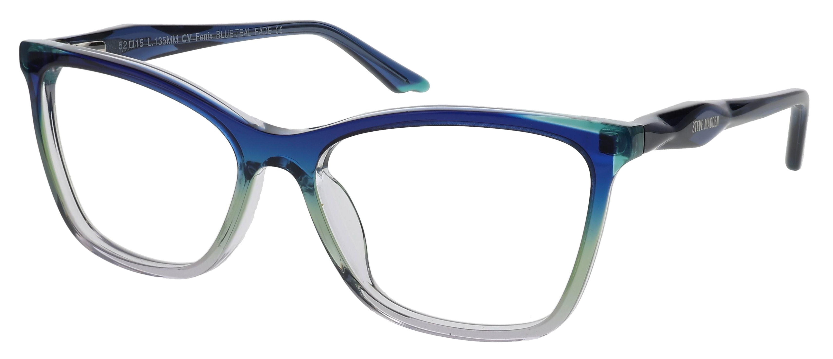 Steve Madden Teal Cat Eye‎ Half Rim Eyeglasses Womens Teal Tortoiseshell Cat-Eye Glasses #P4434924 | Zenni Optical main image 4