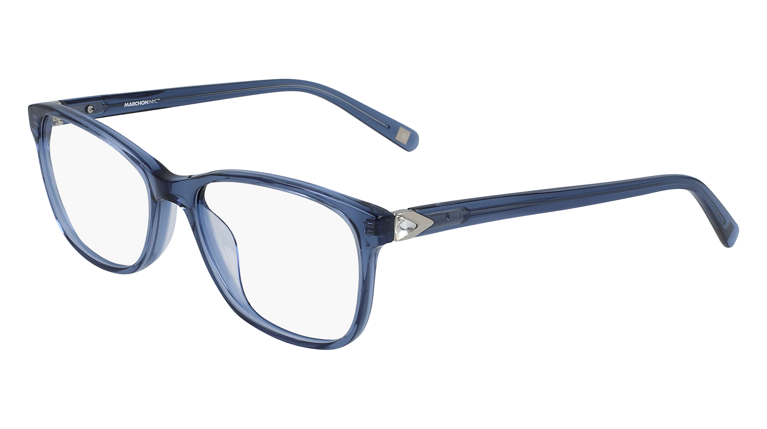Marchon NYC M-5003 434 Blue Storm Cat Eye Eyeglasses Frame 52-16-135 Marchon NYC – tagged  main image 3