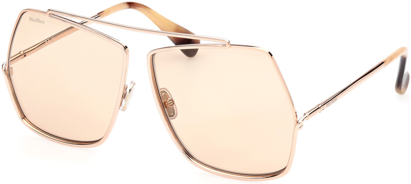 Max Mara Designer Aviator Sunglasses Gold Metal Frame Gradient Lens Elsa MM0006 MAXMARA Elsa 0006 Sunglasses main image 3