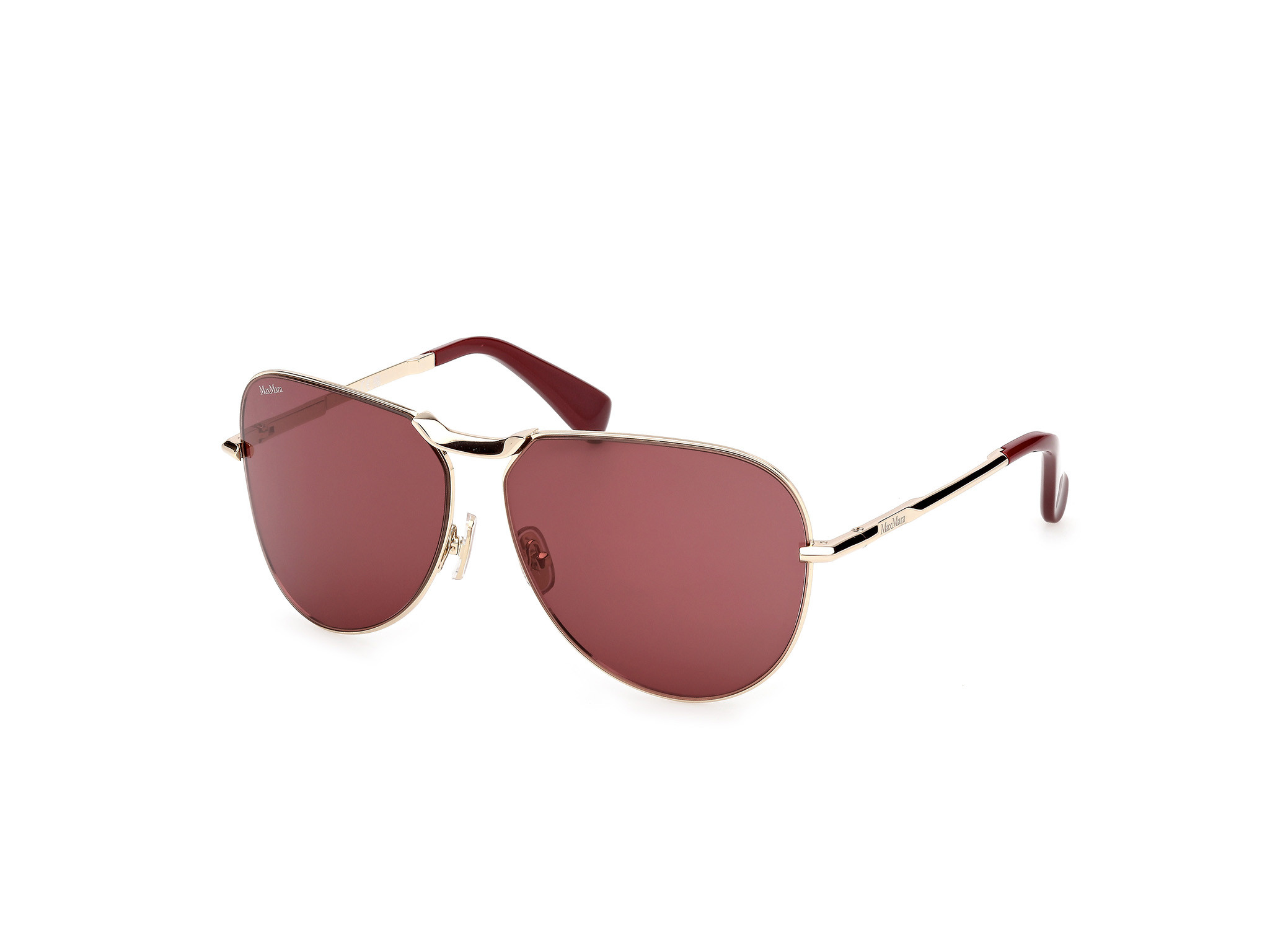 MaxMara Women\'s Prism MM0022 Red Havana & Violet Round Sunglasses MaxMara MM0125 Sunglasses | Select Eyewear main image 3