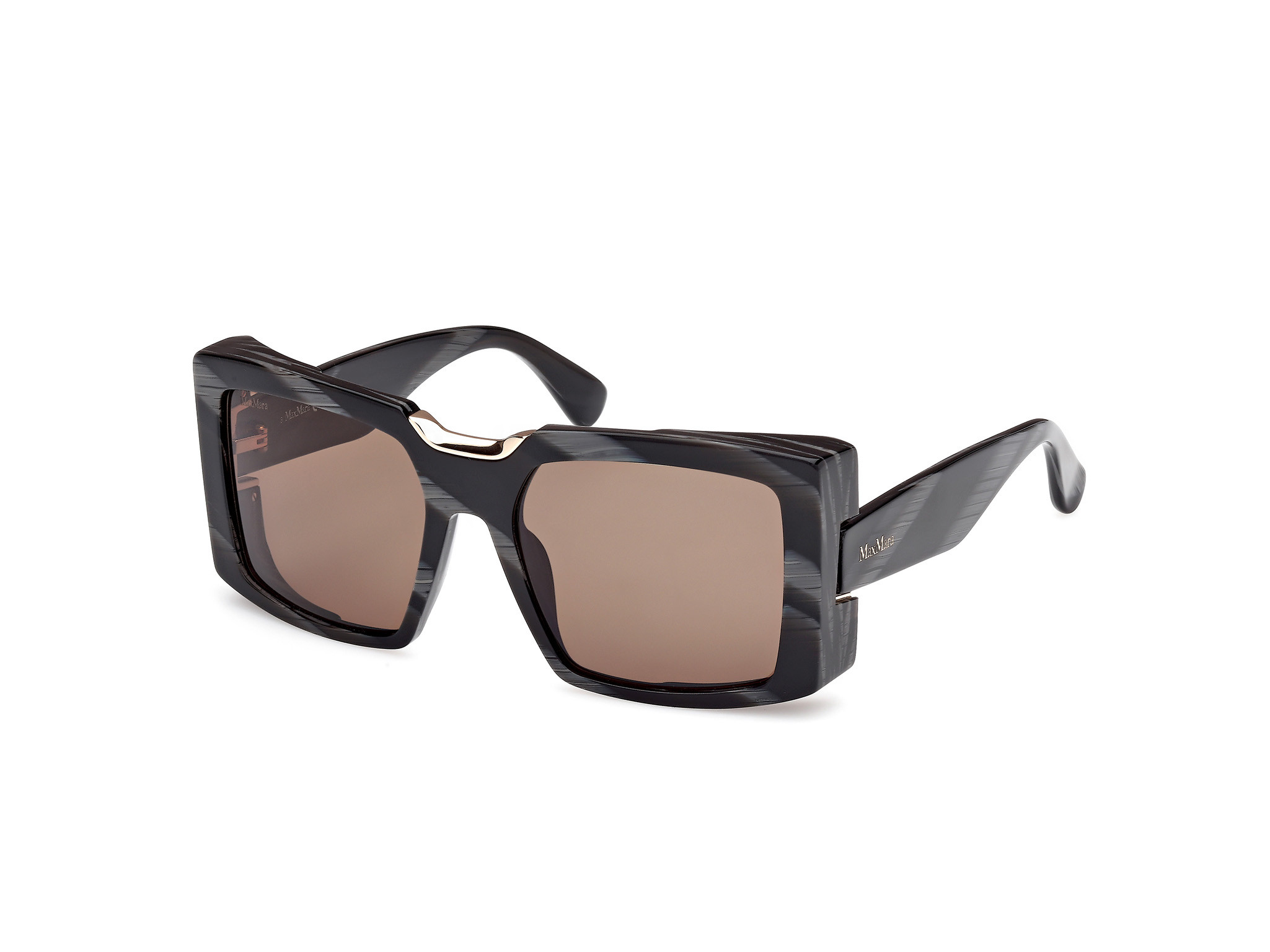 Max Mara SPARK6 MM0124 01A Butterfly Sunglasses - Black / Smoke MaxMara Spark6 MM0124 01A - Sunglasses for Woman - LookerOnline main image 2