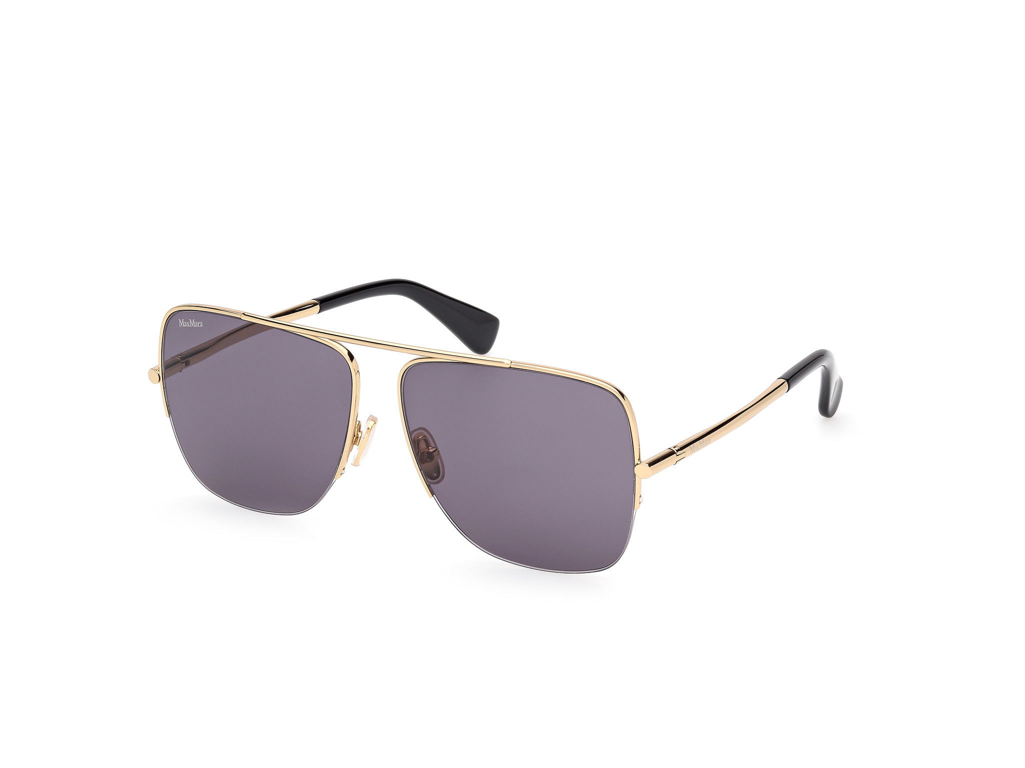 Max Mara MENTON3 MM0121 30A Sunglasses Gold Aviator Frame, Smoke Lenses Maxmara MM0121 30A Menton3 | Online Sale - Amevista main image 2