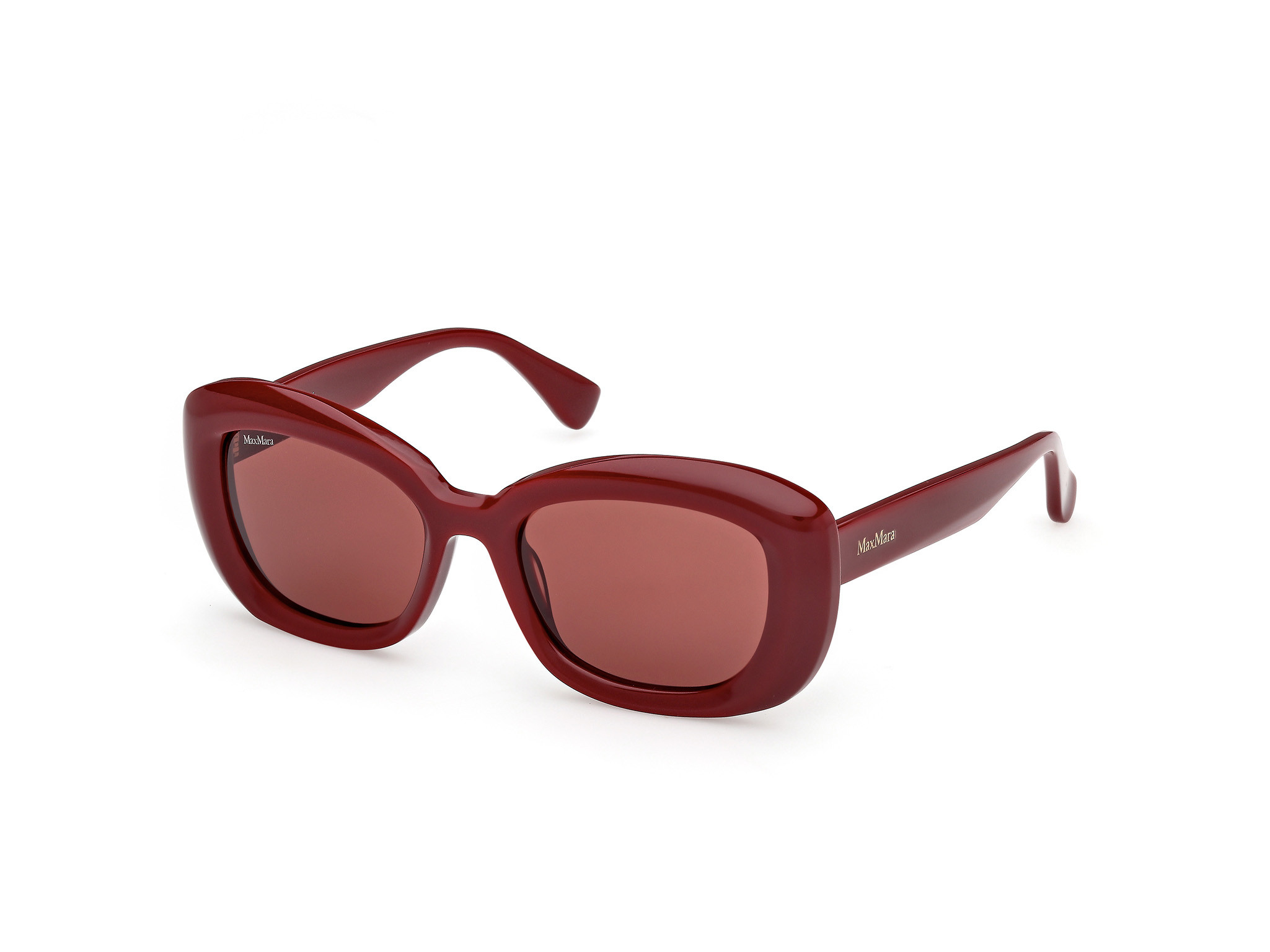 MaxMara Tortoiseshell Frame Sunglasses with Pink Lenses Max Mara Oval Sunglasses Brown Acetate Tortoise Shell MM  main image 3