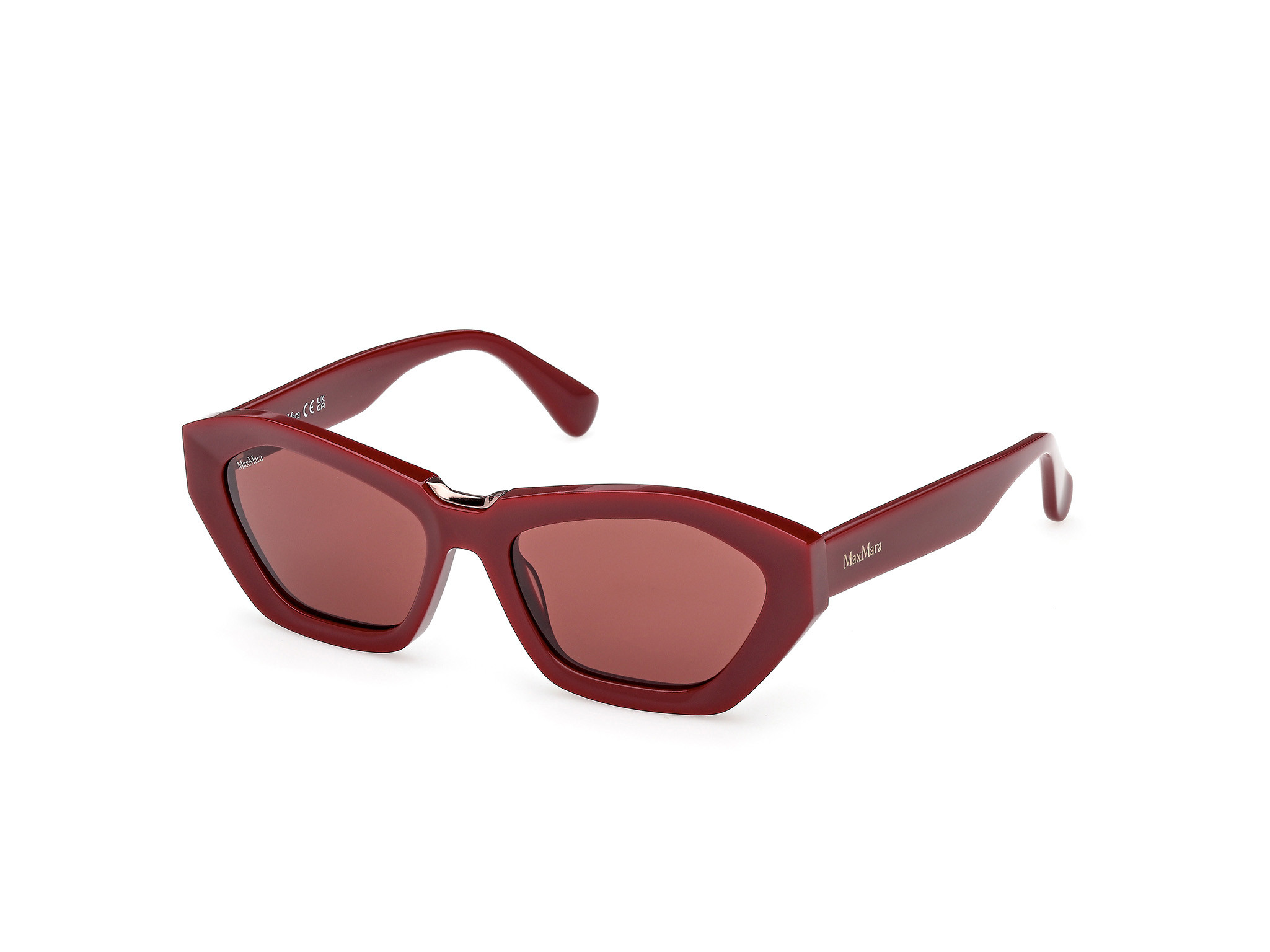 MaxMara Tortoiseshell Frame Sunglasses with Pink Lenses Max Mara Oval Sunglasses Brown Acetate Tortoise Shell MM  main image 4