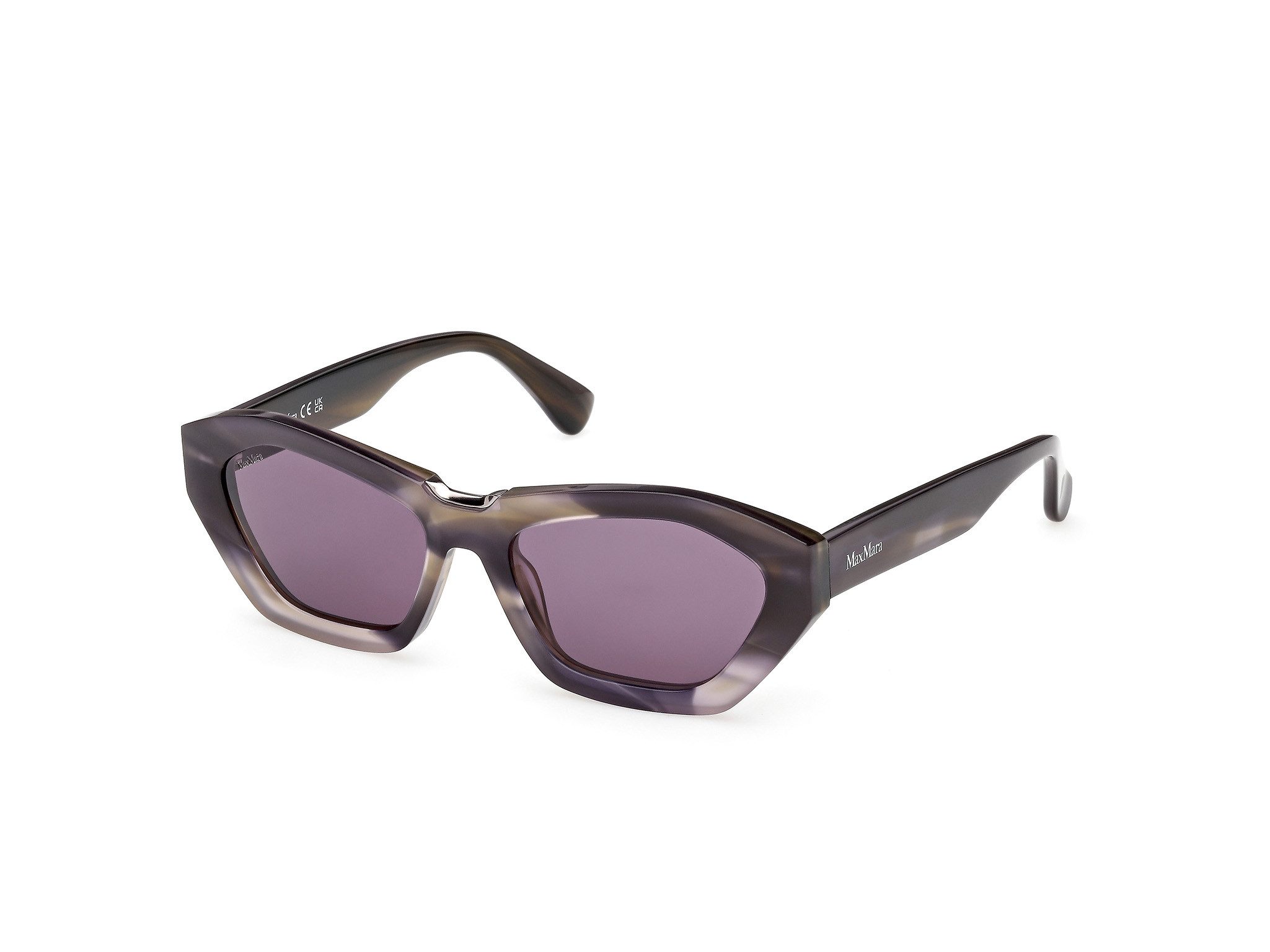 Max Mara Glimpse4 MM0090 Stylish Cat-Eye Sunglasses Violet Striped Pink‎ New Max Mara Glimpse4 MM0090 Stylish Cat-Eye Sunglasses Violet  main image 2