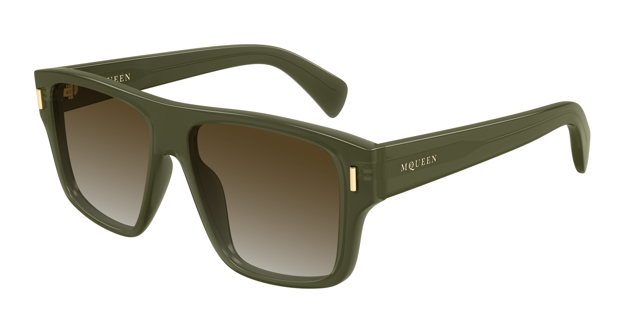 Alexander McQueen AMQ 4194/S 807JJ 56?16 140 Crocodile Textured Sunglasses Alexander McQueen® AM0419S Rectangle Sunglasses EuroOptica™ main image 2