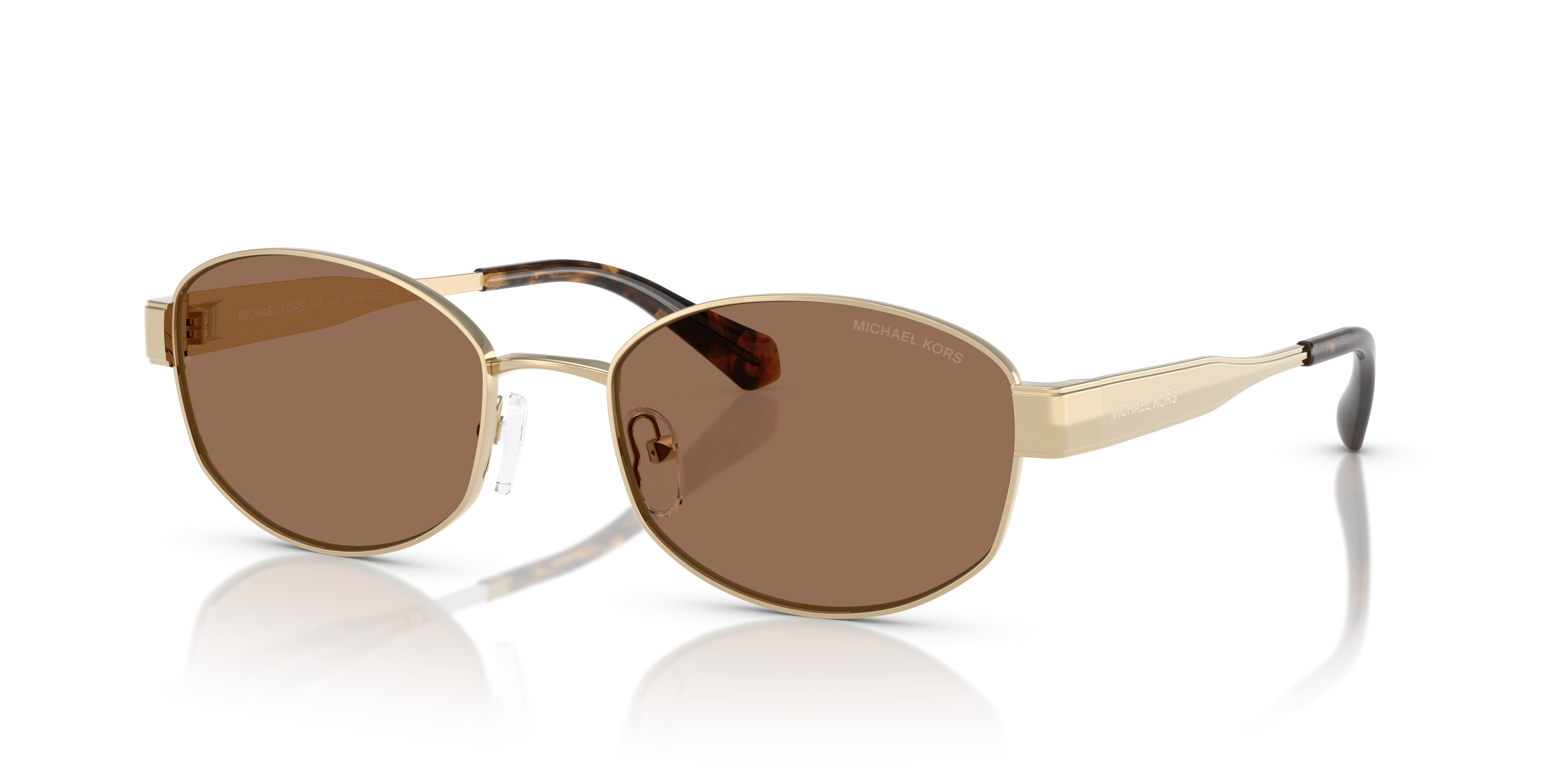 Michael Kors Brown Lens Sunglasses with Gold Frame Michael Kors MK1010 sunglasses for women in Dark Tortoise Gold main image 2