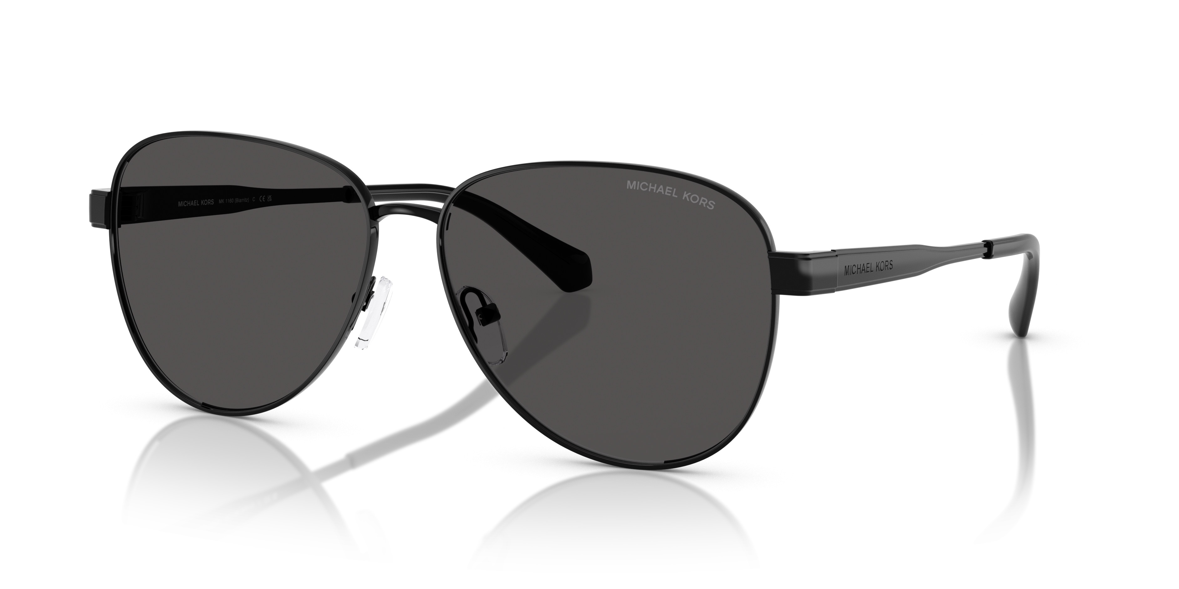 Michael Kors Black Frame Sunglasses with Dark Gradient Lenses Amazon.com: Michael Kors MK2197U Canberra Universal Fit  main image 4