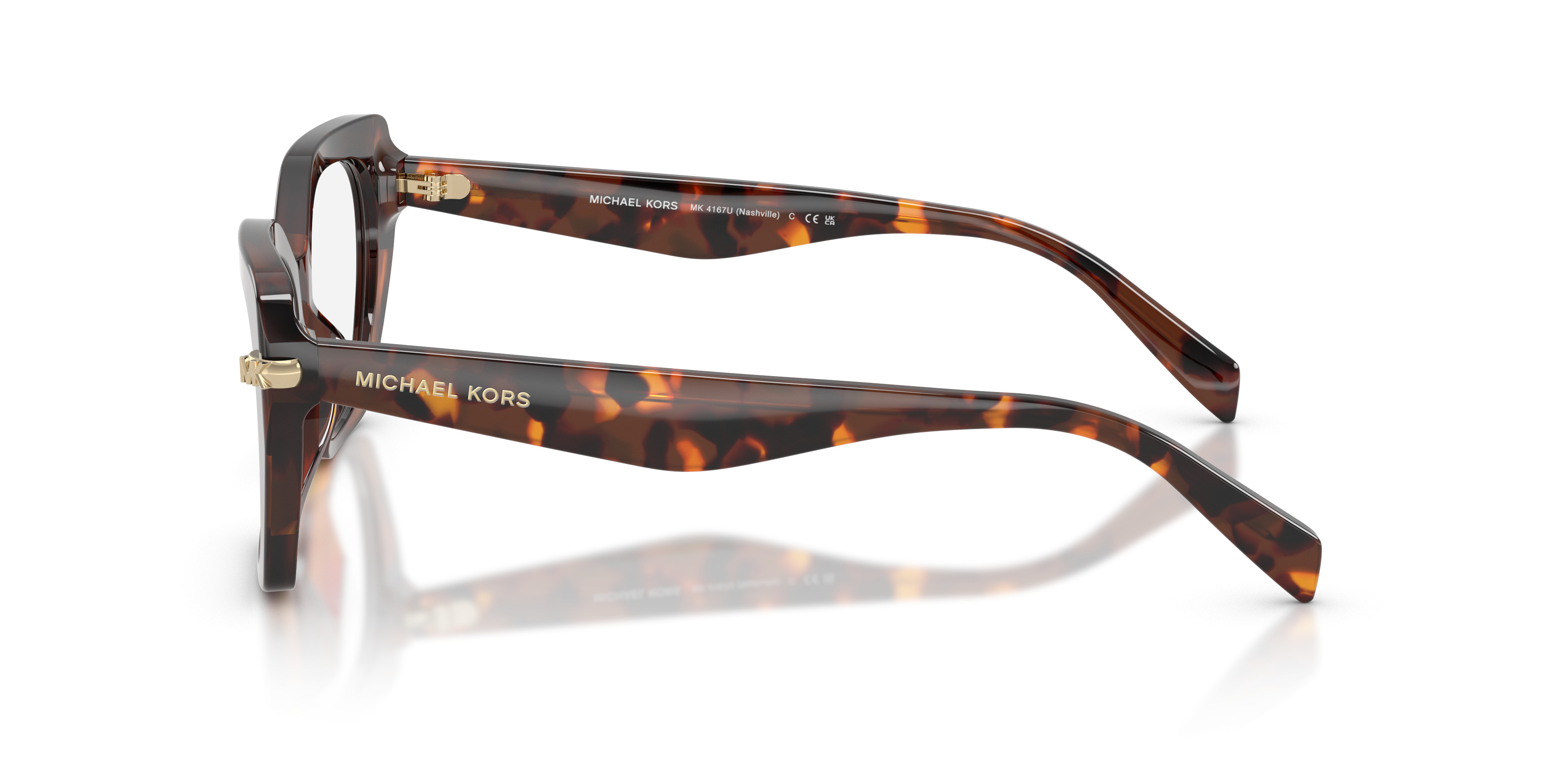 Michael Kors Eyeglasses Frames ONLY MKS507 206 Designer Tortoise brown 125 Michael Kors MK2276U Grand Cayman tortoise frame with amber  main image 4