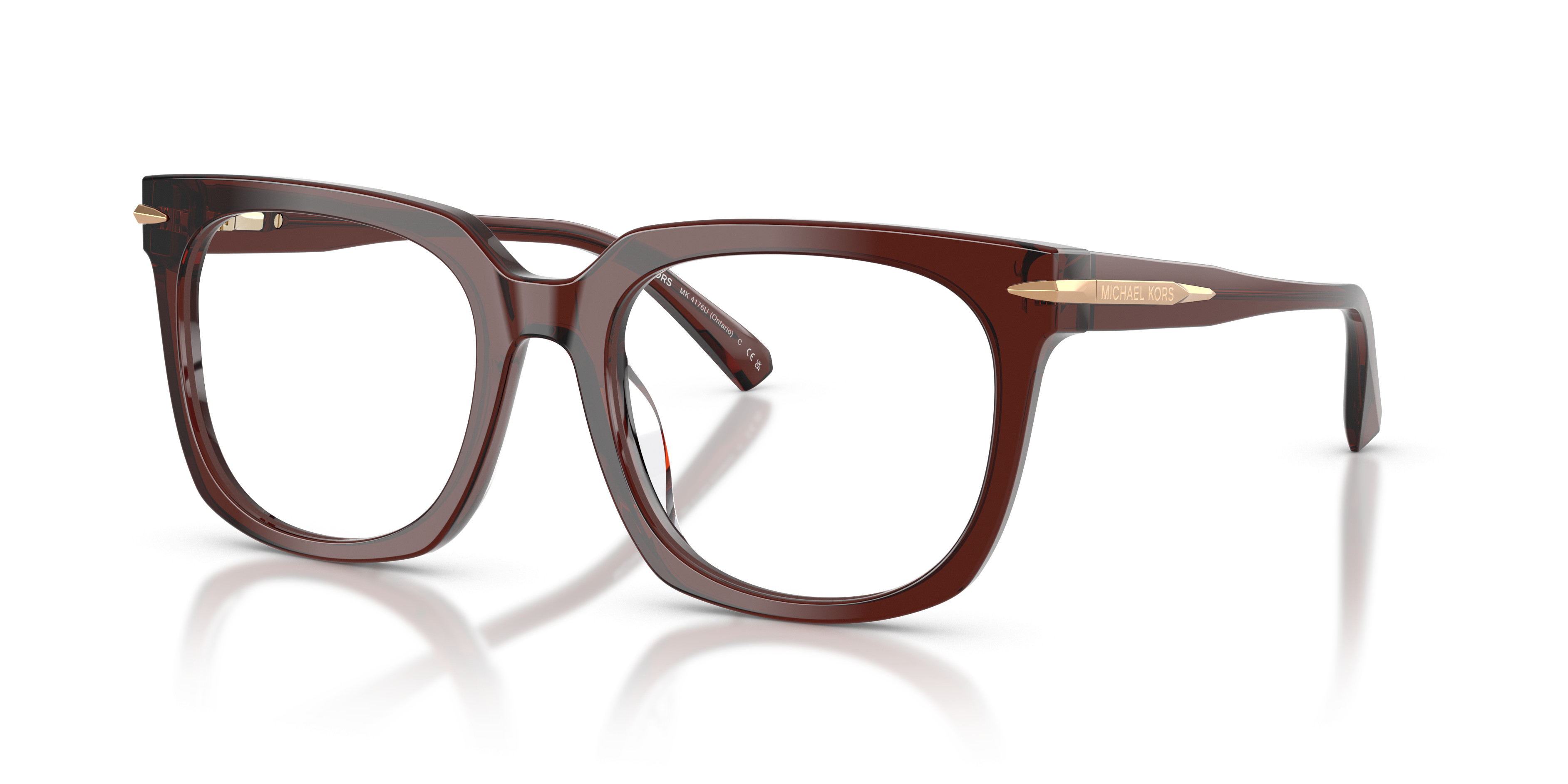 MICHAEL KORS Brown Prescription Frames Michael Kors Nashville MK4167U Rectangle Glasses | Fashion  main image 2
