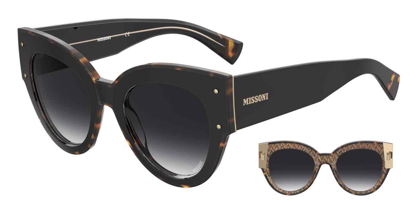 Missoni Black Marbled Frame Sunglasses with Brown Case Missoni MM50008 Womens Sunglasses Brown Butterfly Oversized  main image 4