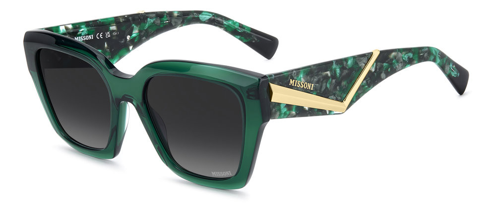 New Italian Missoni Green Frame Sunglasses with Tortoiseshell Temples Rectangular acetate sunglasses Multicoloured | Missoni main image 4
