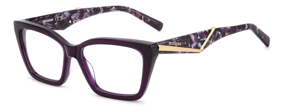Missoni Purple Acetate Glasses Women\'s (Frames) Missoni Glasses Frames MIS 0013 V43 Transparent Striped  main image 4