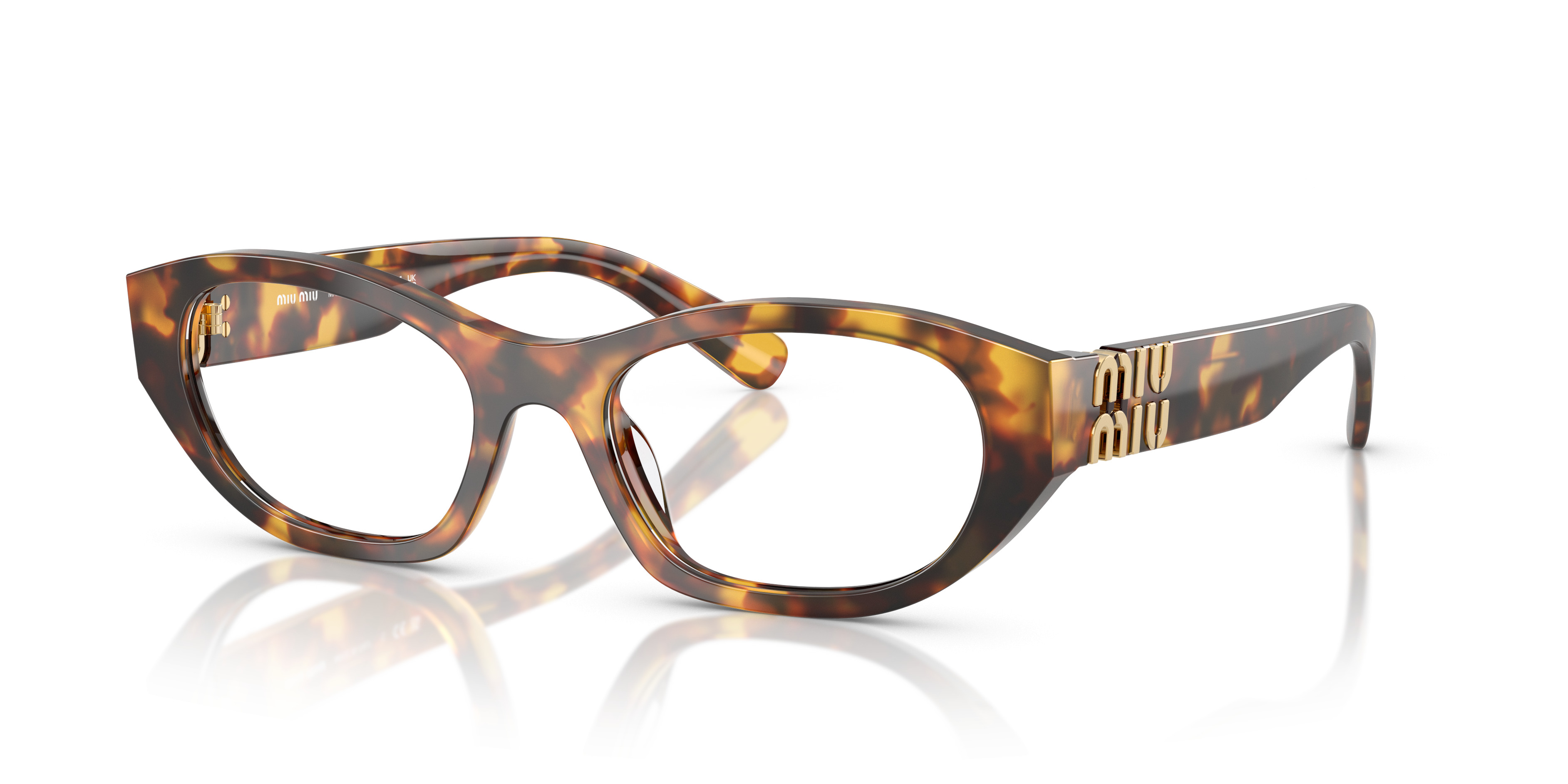 Miu Miu  Eyeglasses MIU MIU Rectangular-frame tortoiseshell acetate optical  main image 3
