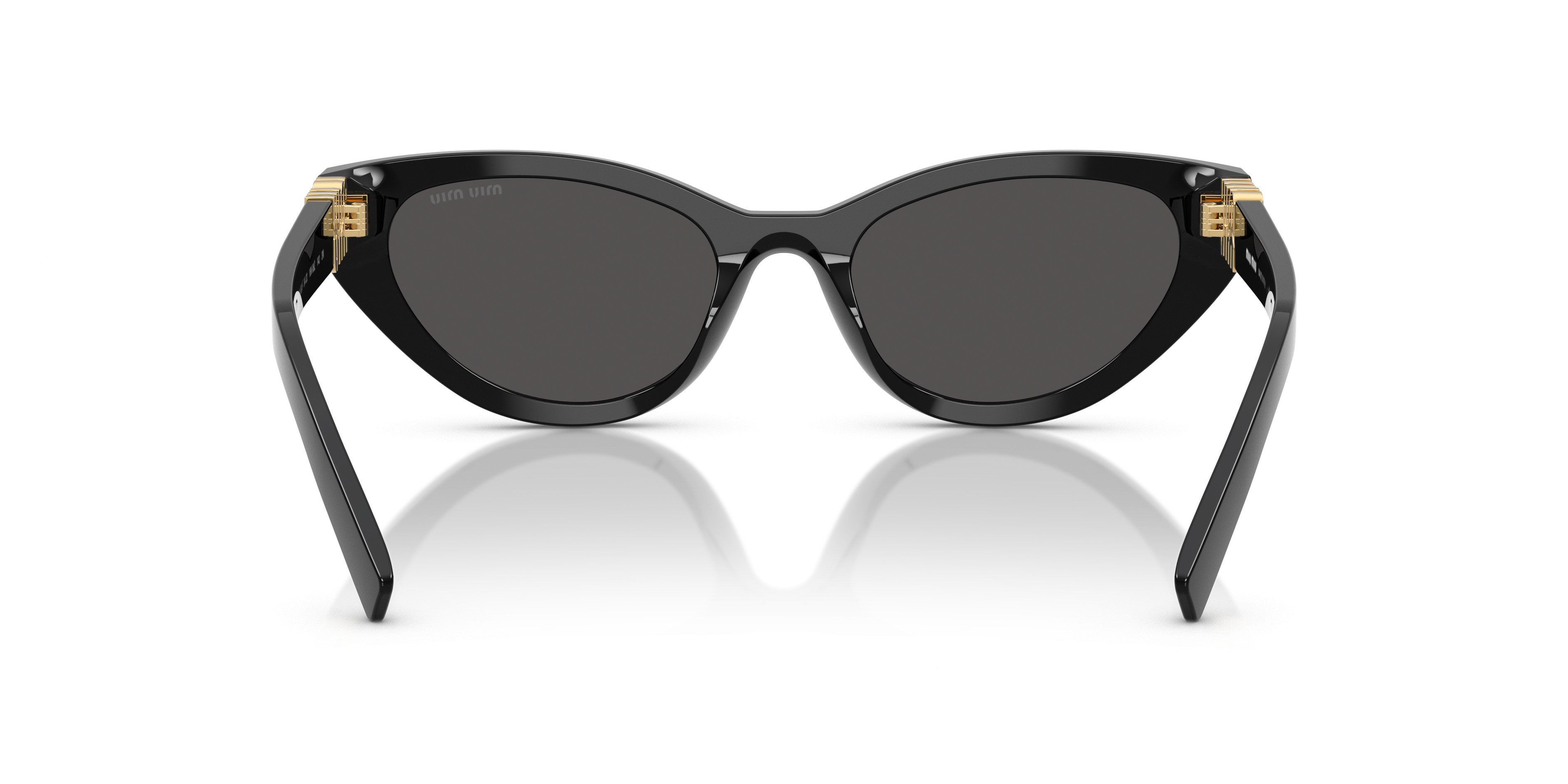 NWOT Miu Miu Cat Eye Sunglasses with Gold Logo Accent Miu Miu Black Cat-Eye Sunglasses with Glossy Finish main image 4