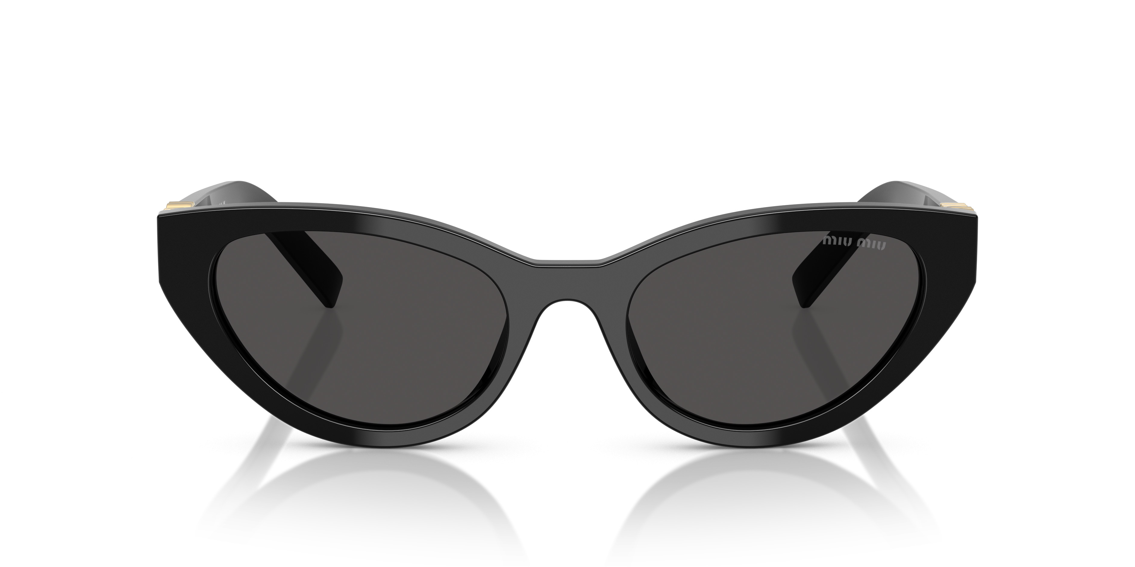 Miu Miu Women’s Black Cat Eye Sunglasses - Gradient Lenses Black Gradient Studded Cat-Eye Sunglasses One Size 55019 1AB  main image 3