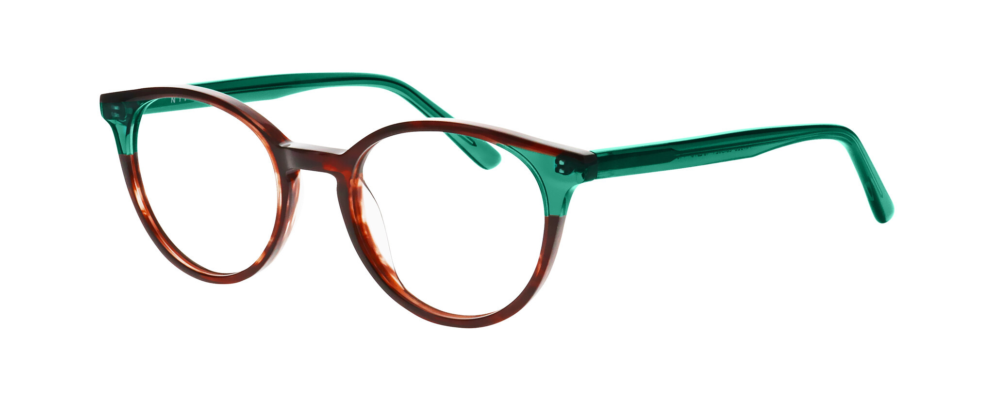NWT Nifties Rxable N9526 Round Eyeglasses in Black with Tortoiseshell Accents P4469139-eyeglasses-angle-view.jpg main image 3