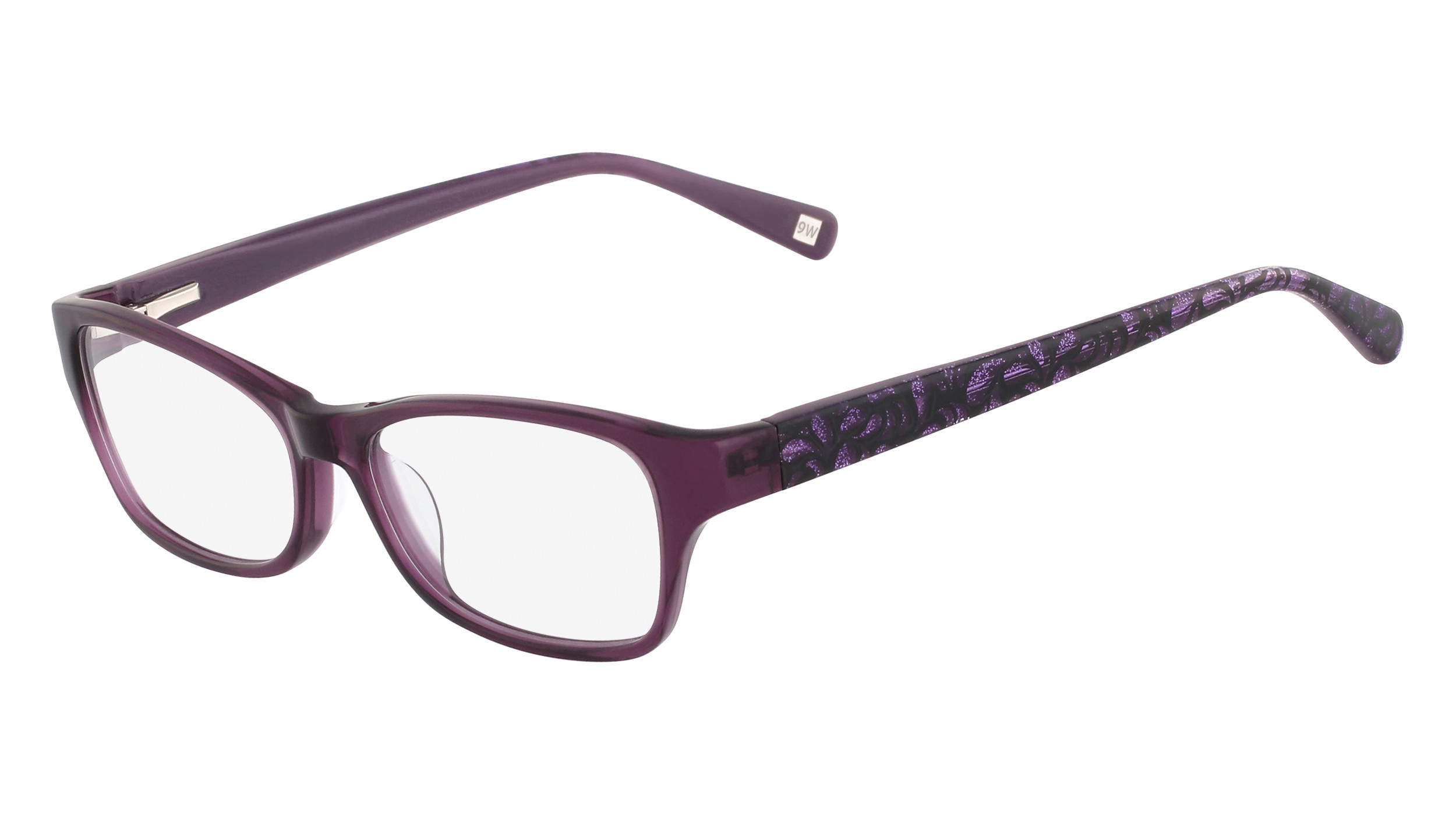 Nine West NW5047 Black Rectangle Eyeglass Frame 52-15-135 NINE WEST NW5047 206 Dark Tortoise 52-15-135 Eyeglass Frames  main image 3