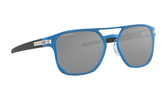 OAKLEY オークリー アイウェア サングラス LATCH ALPHA  0OO4128 ブルー系 メタル ラバー メンズ 超美品【本物保証】 Latch® Alpha Prizm Grey Lenses, Matte Black Frame Sunglasses