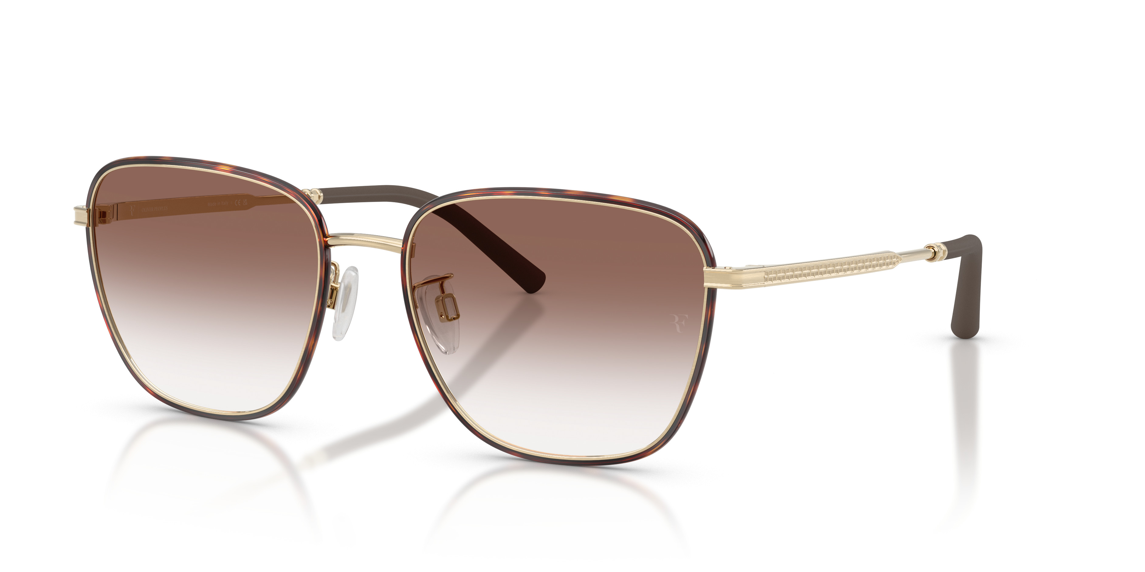 Oliver Peoples Silver Frame Sunglasses with Brown Lenses Oliver Peoples Avison OV1349ST 5036/GN Polarised Sunglasses - US main image 4