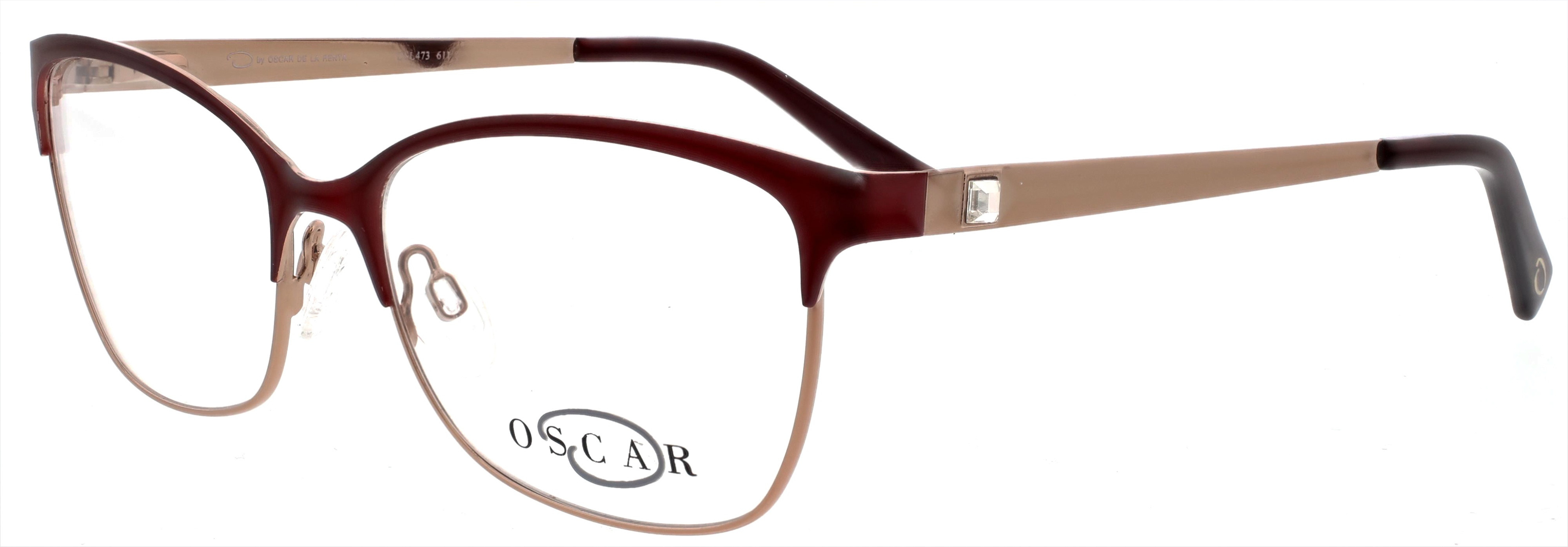 Oscar by Oscar de la Renta Sunglasses Clear Frame Pink Green Mirrored Lenses NEW Oscar de la Renta | Visionist main image 2