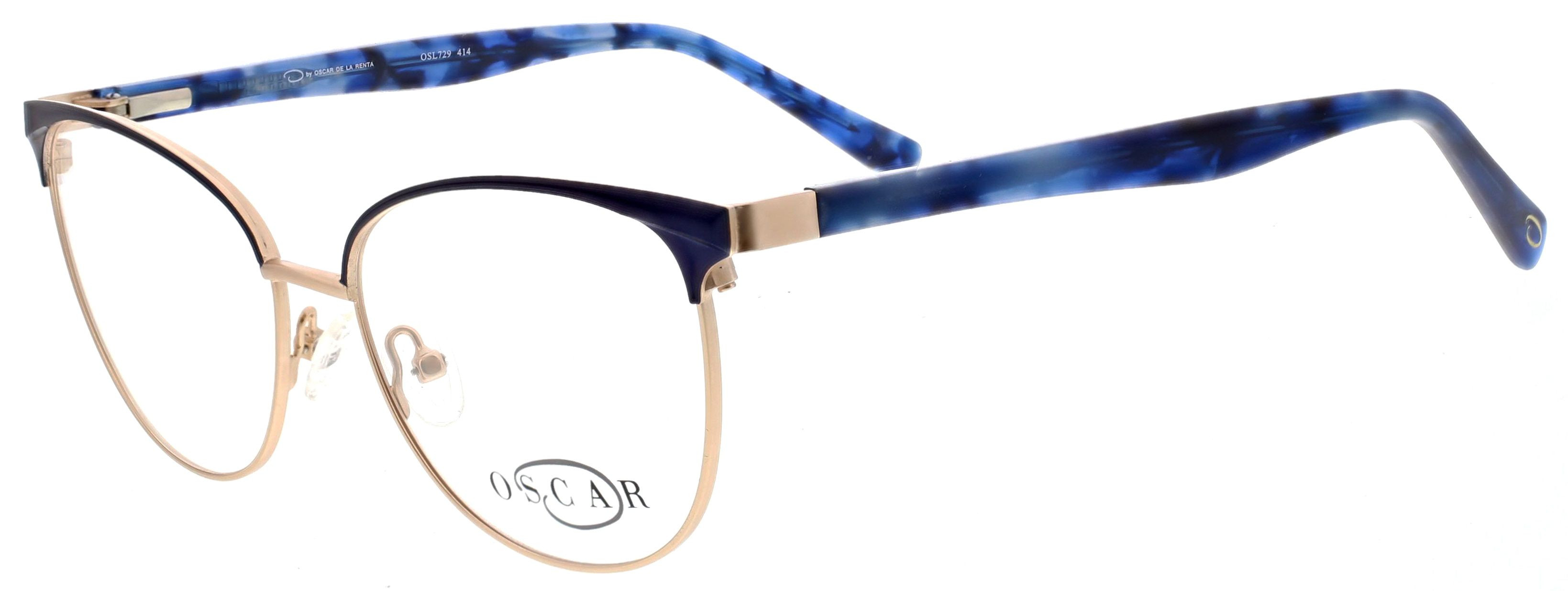 NEW OSCAR by Oscar De La Renta OSL-469 414 Dark Navy Eyeglasses 52/16/135 Oscar de la Renta OSS1349CE 001 Cat Eye Black Sunglasses  main image 2