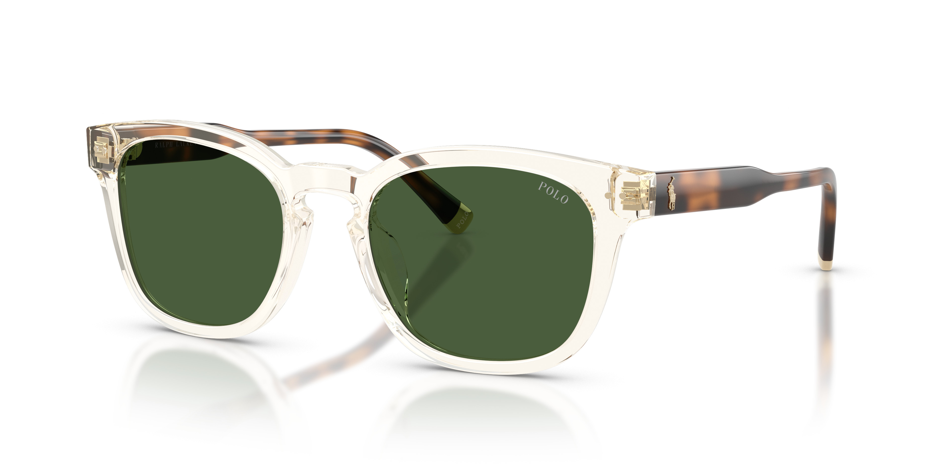Ralph Lauren Translucent Frame Sunglasses with Dark Lenses Ralph Lauren RA7194U black , clear frames main image 2