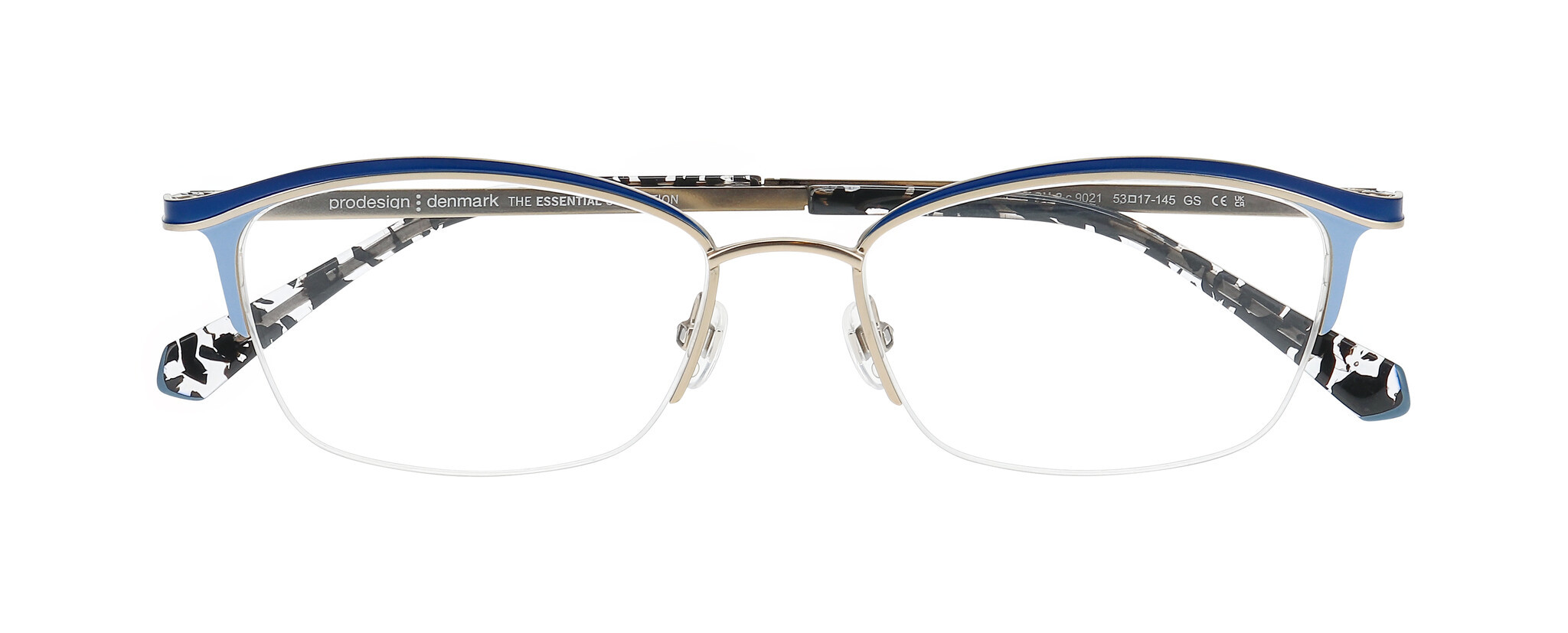 ProDesign Denmark 8604 White Marbled Frame Sunglasses with Blue Carrying Case SLIM 1 Eyeglasses - Prodesign Denmark Authorized Retailer  main image 2