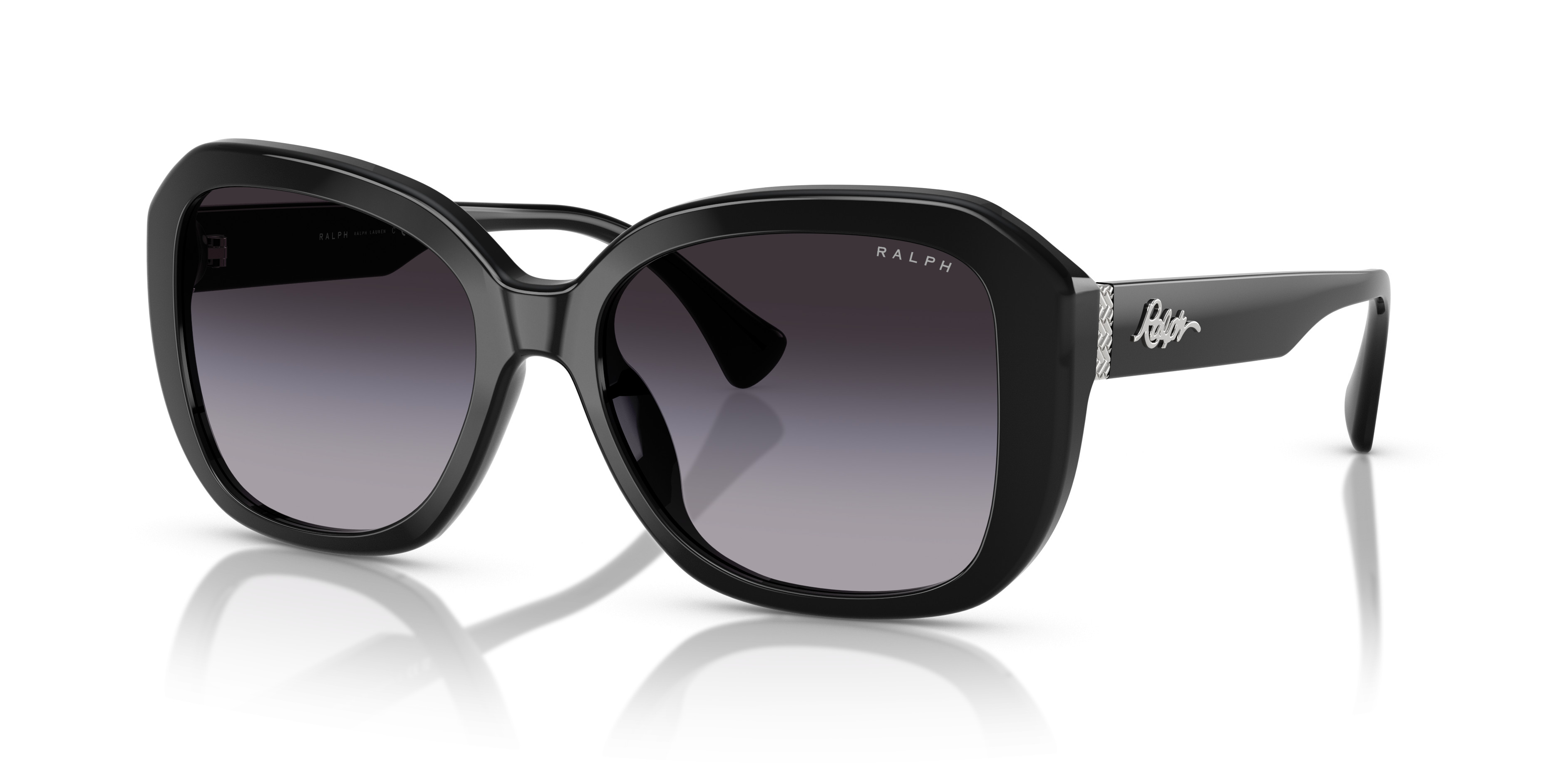 Ralph Lauren Black Sunglasses Arm with Silver Hardware Ralph Lauren RA5247 5695/8G Black Crystal Sunglasses - US main image 3