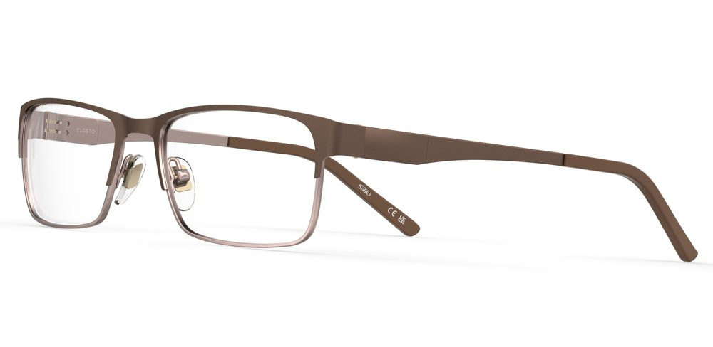 Safilo Elasta Eyeglasses E1158 BWN 53-17-140 Stainless Steel Metallic Brown Vintage safilo elasta 145 - Gem main image 2