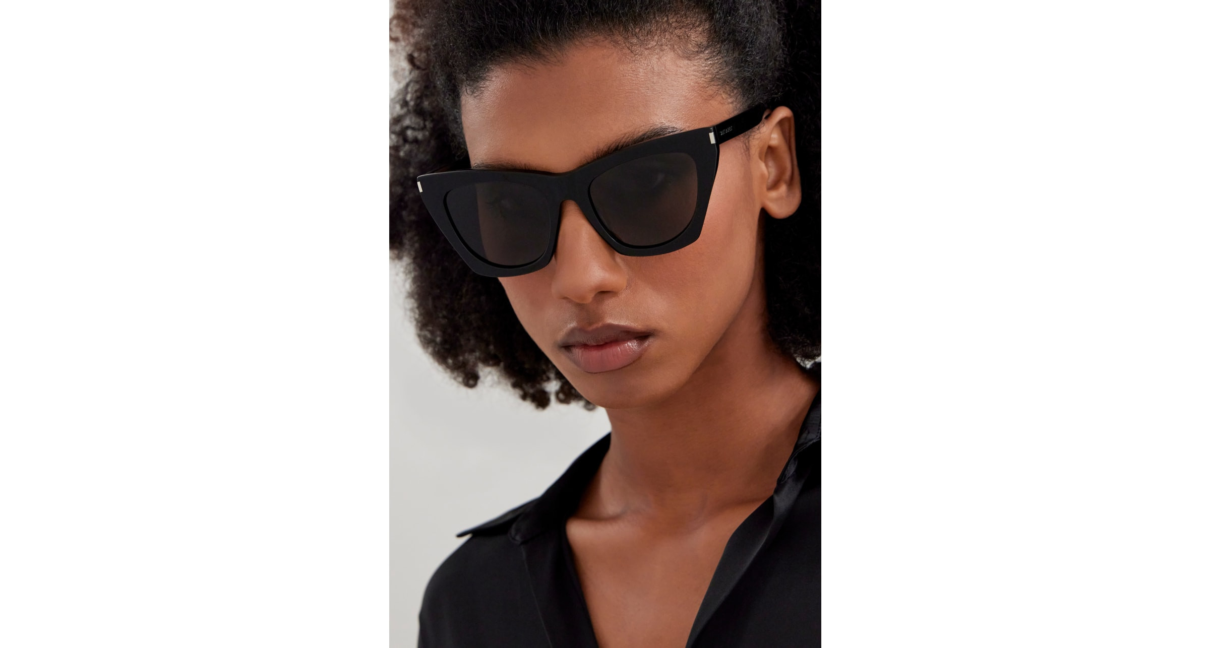 SAINT LAURENT KATE SL214 023 55 20-145 L CAT EYE SUNGLASSES IN NUDE MIRROR Amazon.com: SAINT LAURENT SL 214 KATE Cat-Eye Shape  main image 3