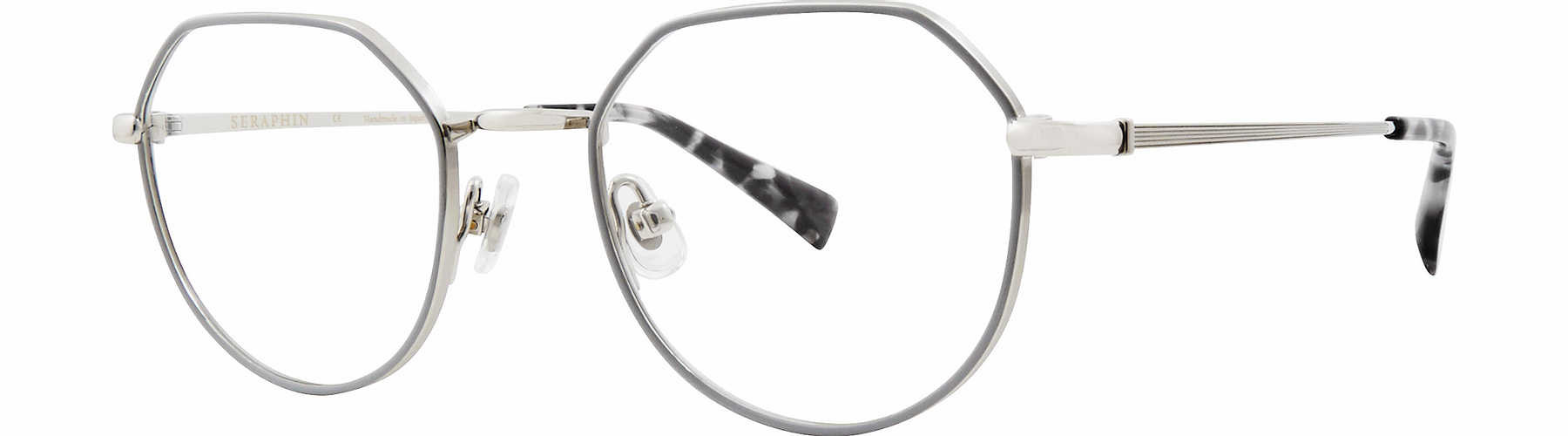 Seraphin by OGI CRAWFORD Eyeglasses Leopard 8166 53-18-140 Seraphin Eyeglasses Lyndale/8602 Black/Ivory Marble Cat Eye  main image 3
