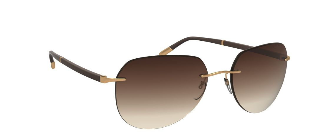 Sun C-2 Rimless 8709 Sunglasses (Chassis #8709) - Silhouette