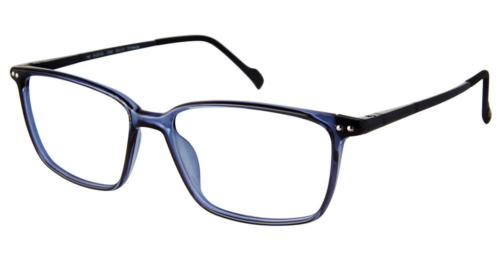 Lunettes Vintage Stepper SI 33 - Monture Ovale Bleu Transparent Et Or (NEUVE Sans étiquette)
