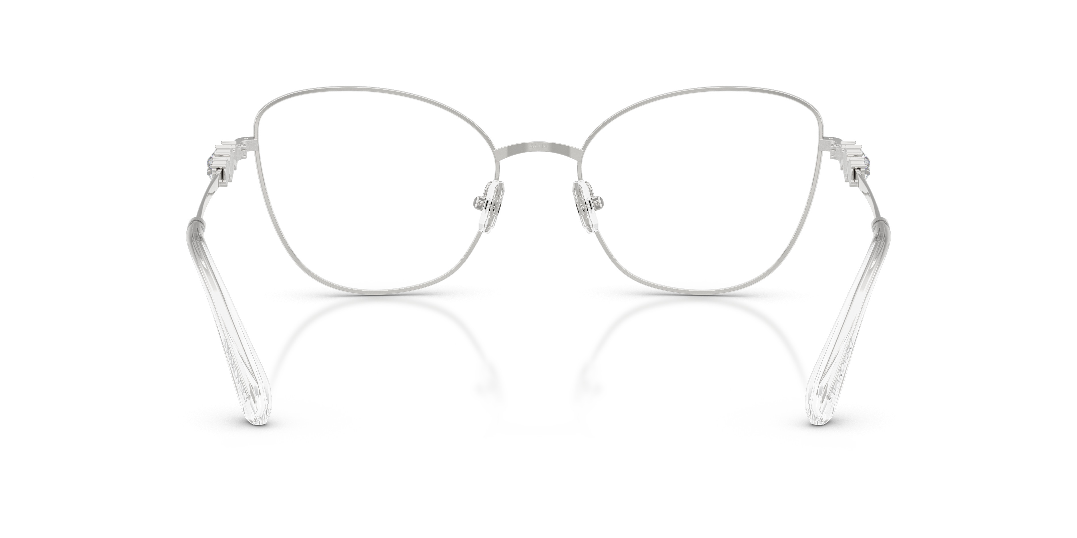 Swarovski White Metal & Plastic Glasses Women\'s (Frames) Amazon.com: Swarovski SK1001 Prescription Eyewear Frames  main image 4