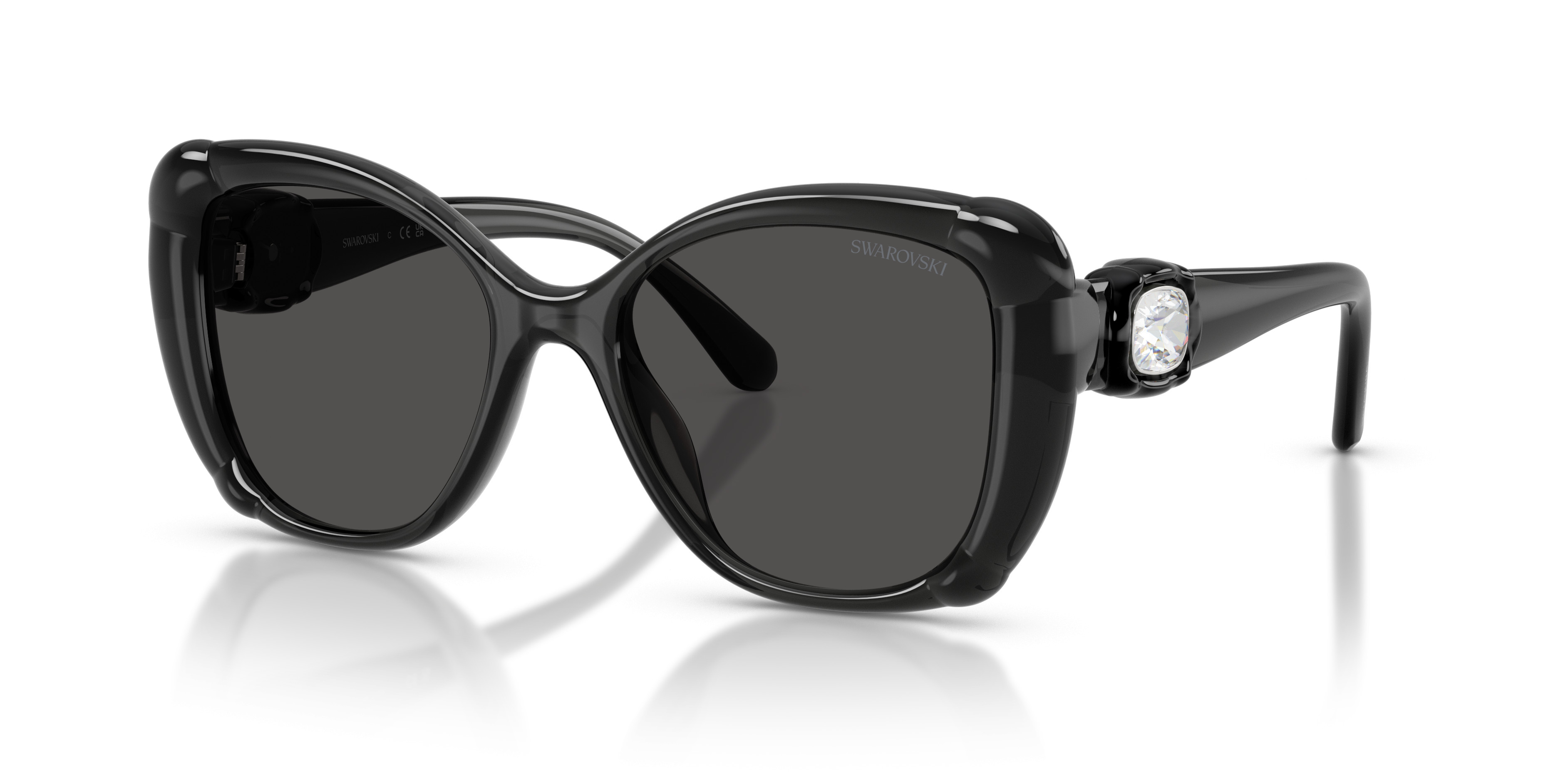 Swarovski Black Women\'s Sunglasses with Dark Lenses SK6046 Sunglasses - Swarovski Authorized Retailer  main image 3