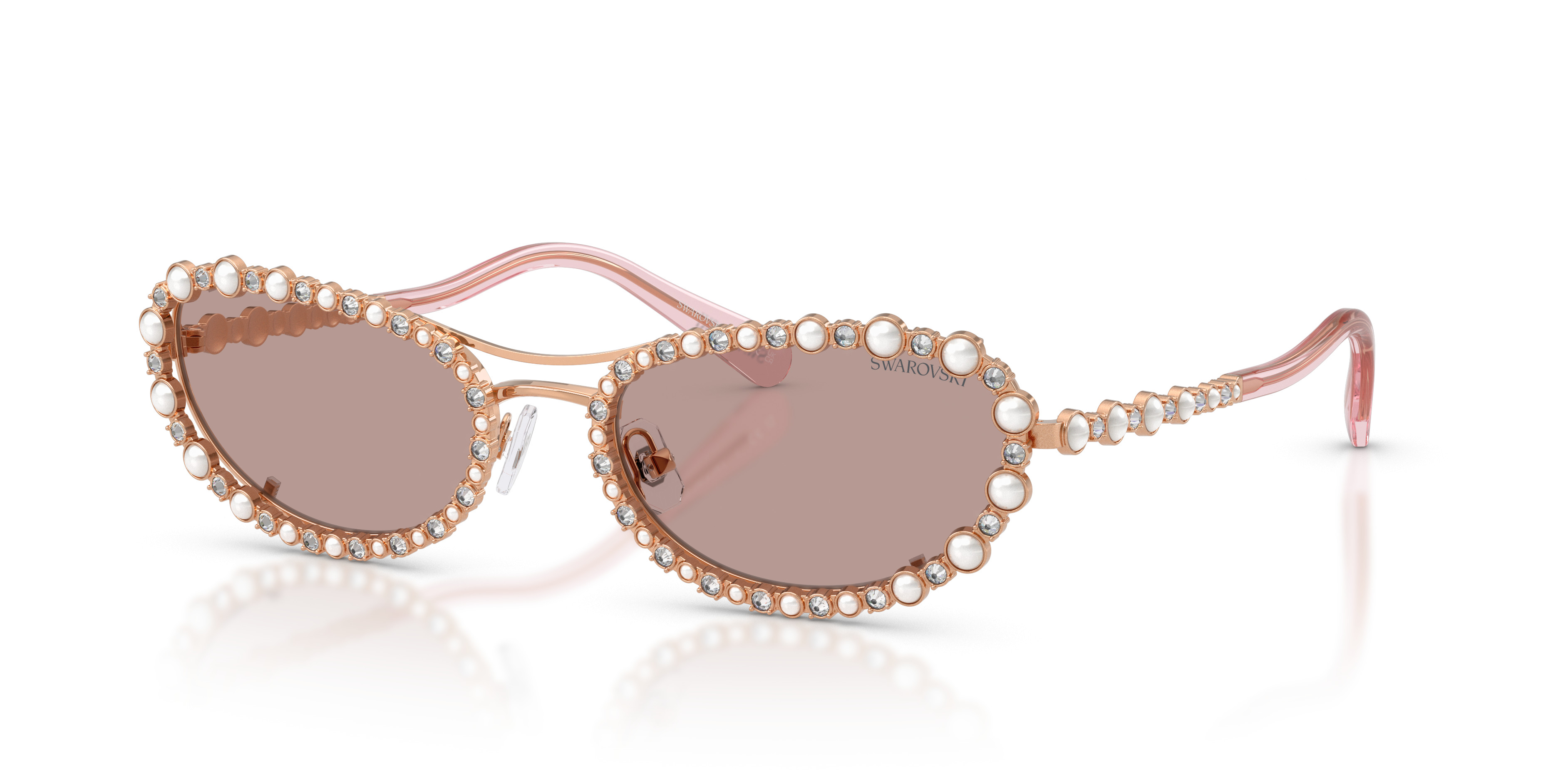 Swarovski Vintage Large Rare Crystal Sunglasses Swarovski SK6042 XXL (53 - 20) with Violet lenses and Violet  main image 2