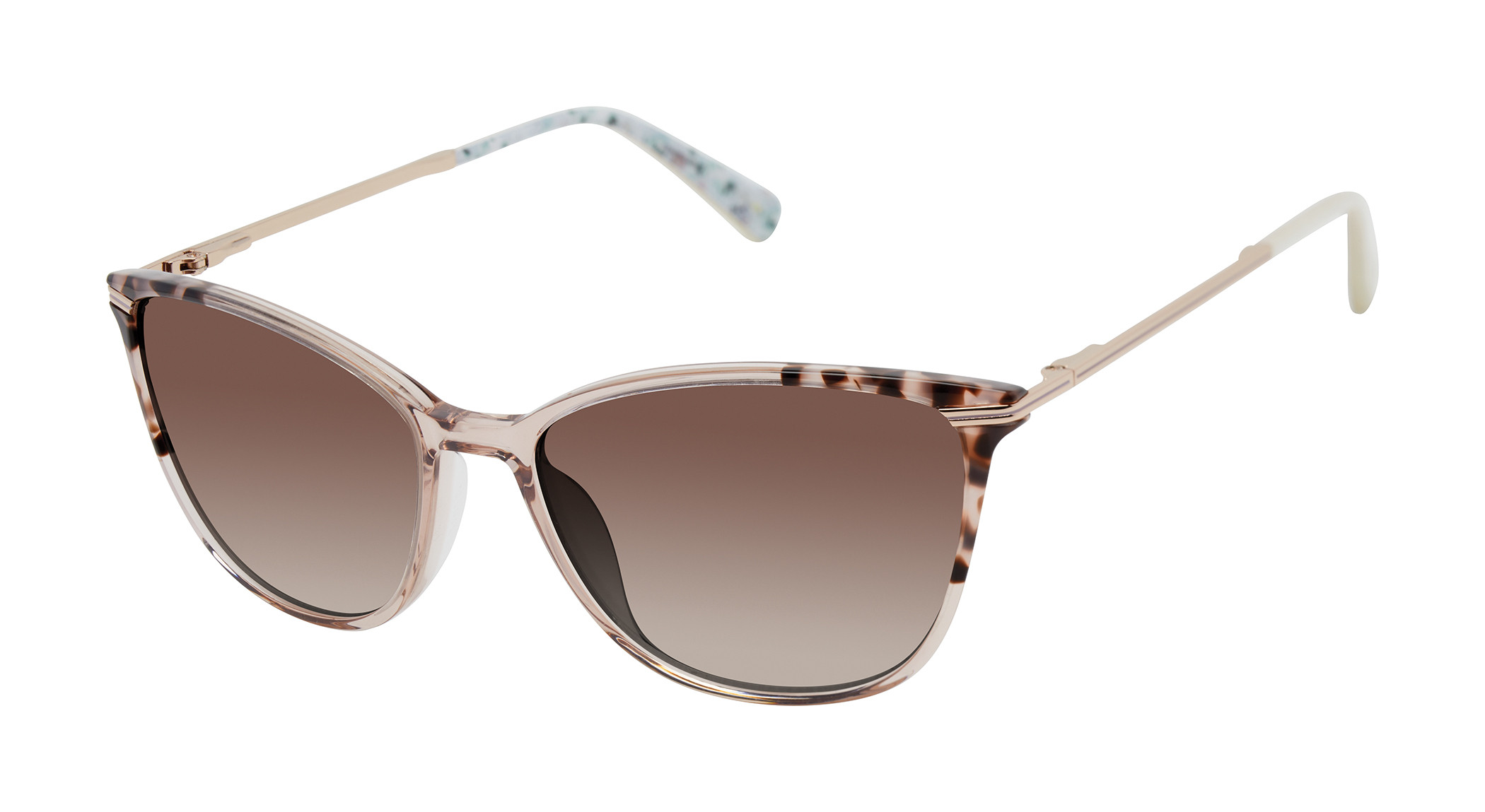 Ted Baker Tortoiseshell Brown Gradient Lens Cat Eye Sunglasses Hardware Detail Cat Eye Sunglasses | Farah | Ted Baker UK main image 2