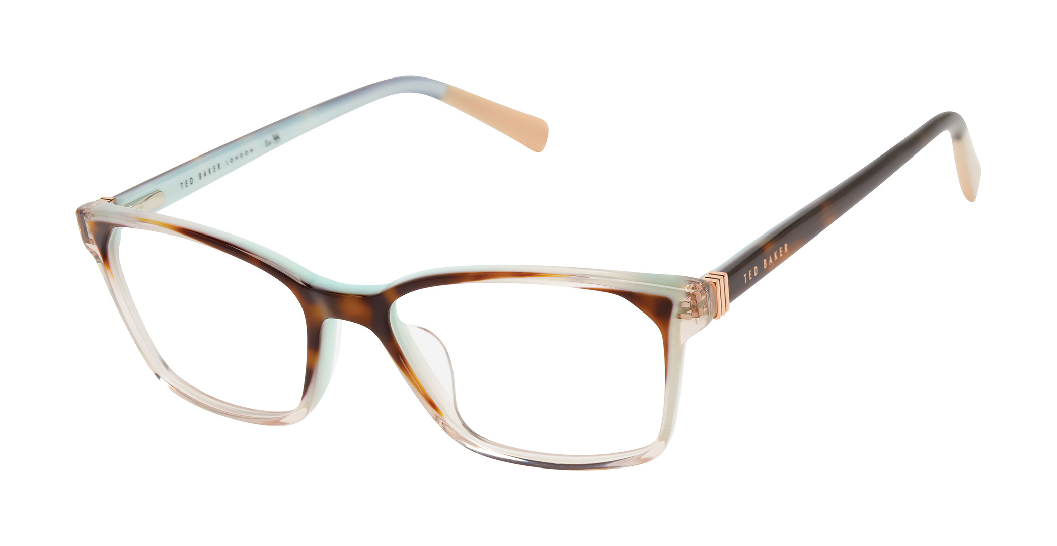 Ted Baker Mint and Tortoiseshell Glasses TFW022 Eyeglasses - Ted Baker Authorized Retailer  main image 2