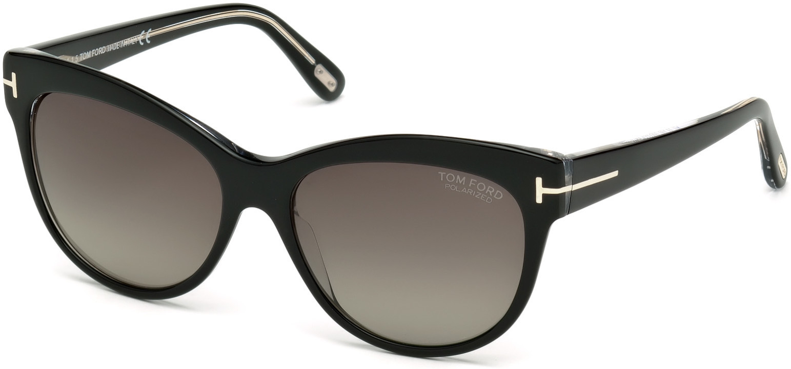 Tom Ford Lily Polarized Sunglasses Tom Ford Butterfly Sunglasses TF430 Lily 05D Black/Crystal  main image 3